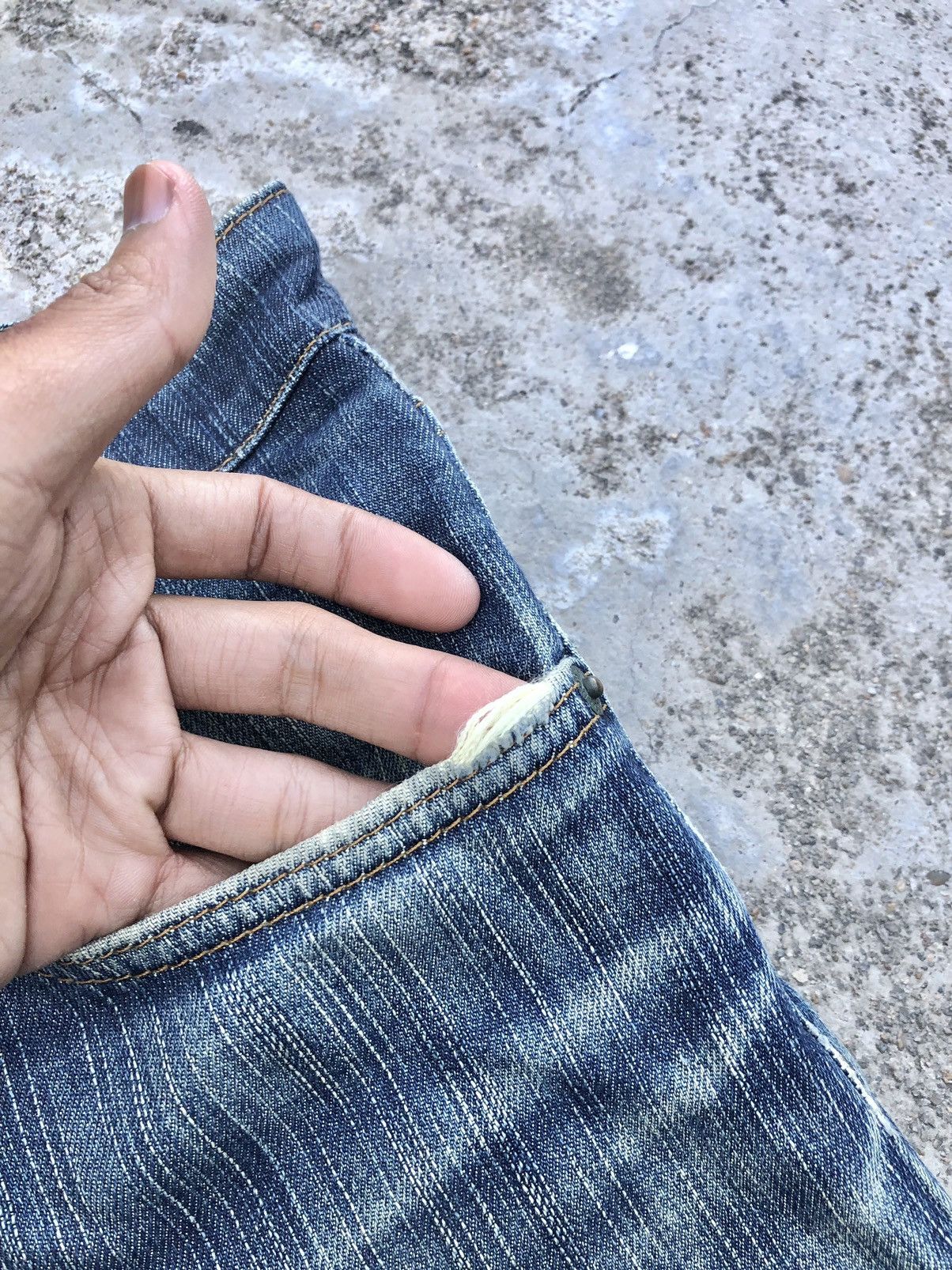 Japanese Brand EDWIN 503 LIGHT FLEX DISTRESSED DENIM Size US 32 / EU 48 - 5 Thumbnail