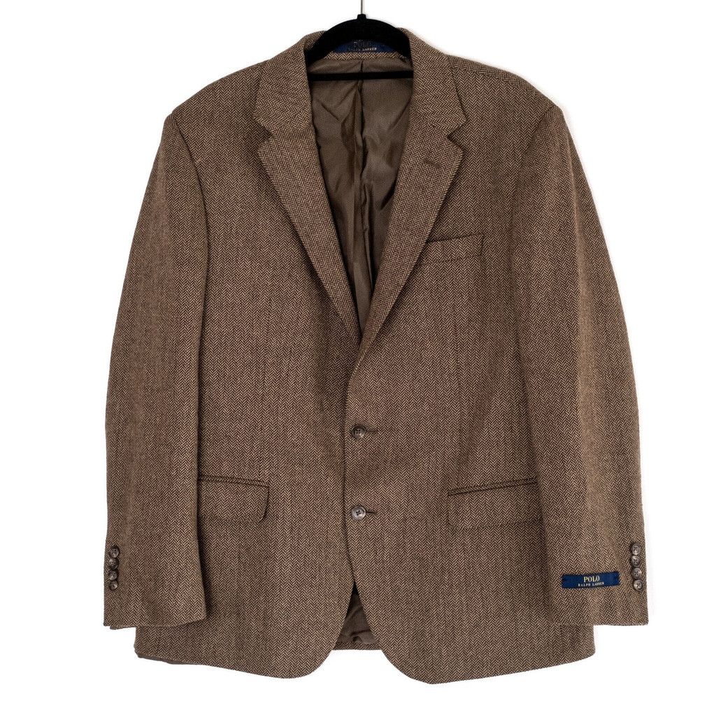 NWOT POLO RALPH LAUREN Herringbone Wool Blazer 44R