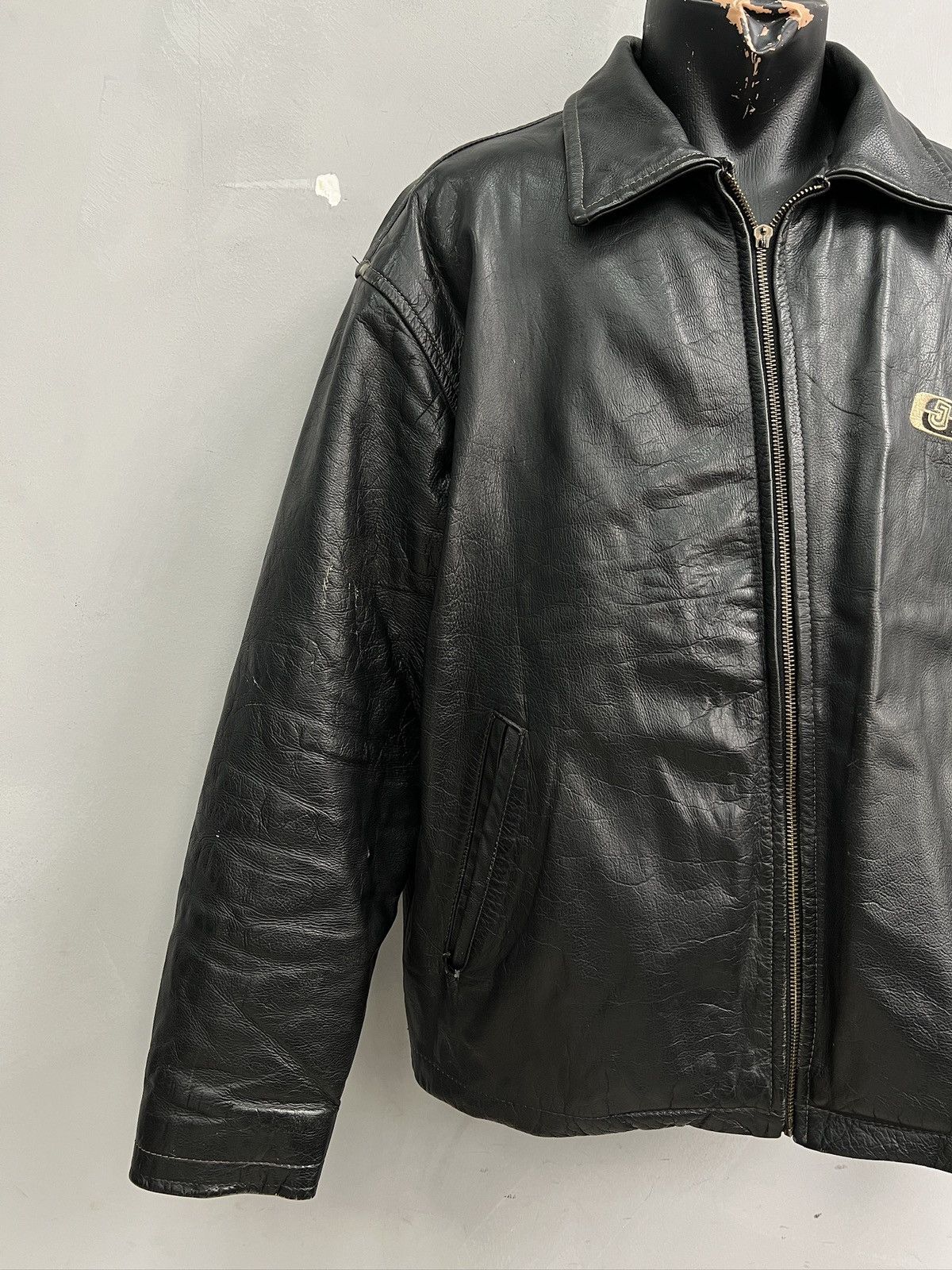 Jack & Jones Avant Garde retro schott style leather 90s jacket y2k Size US XL / EU 56 / 4 - 3 Thumbnail