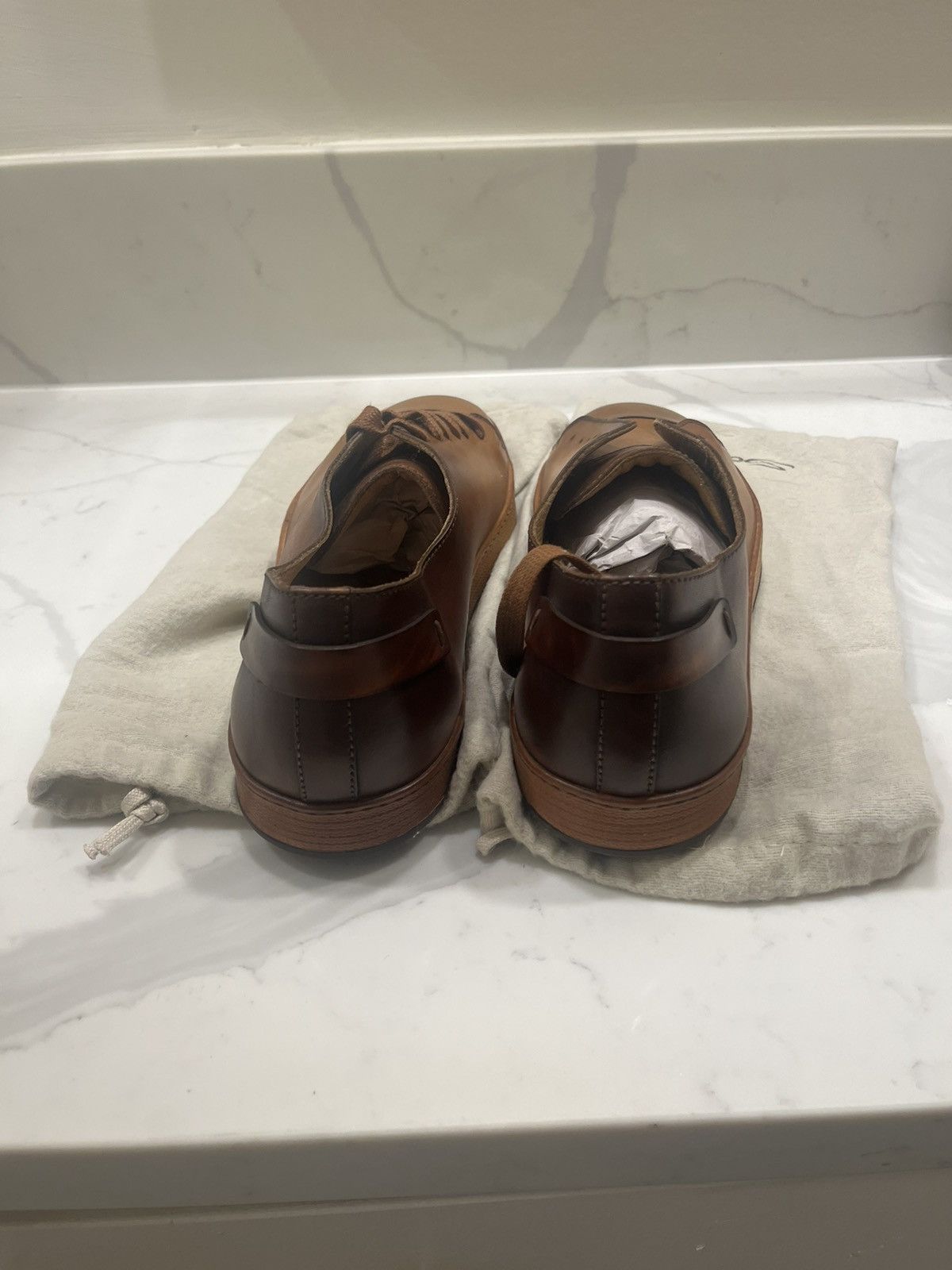 Santoni Leather Santoni Low-Top Sneakers Size US 11 / EU 44 - 2 Thumbnail