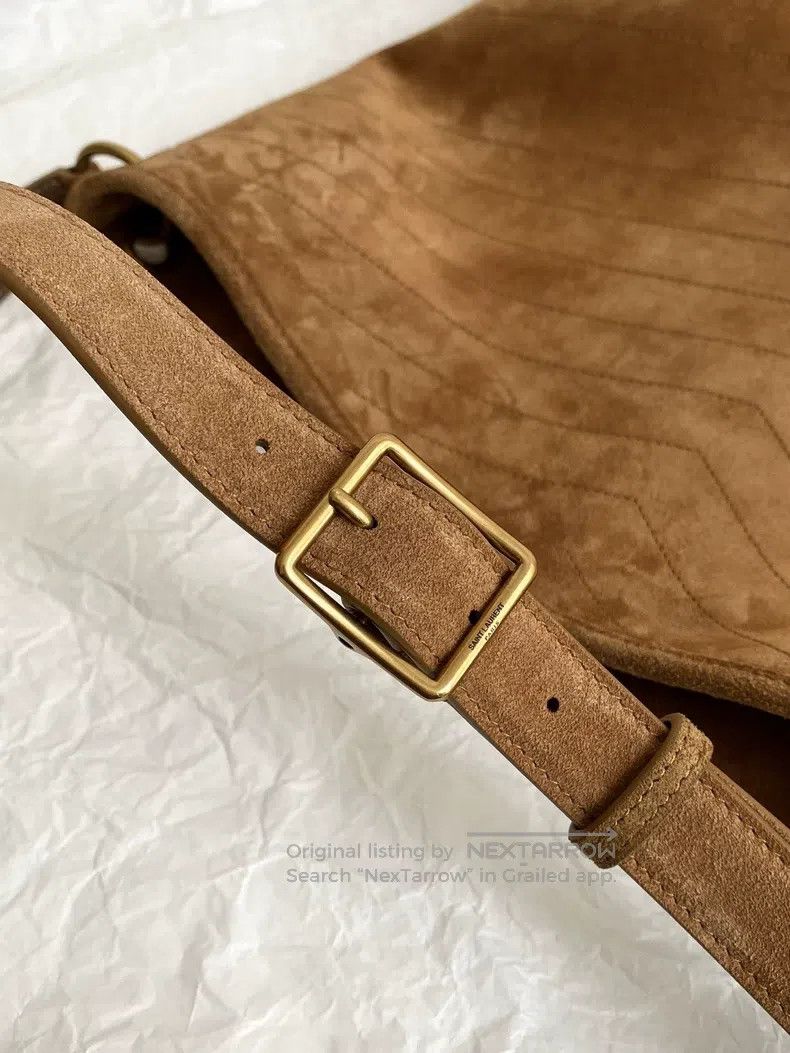 Yves Saint Laurent YSL Niki Suede Bucket Bag (Caramel Suede) Size ONE SIZE - 5 Thumbnail