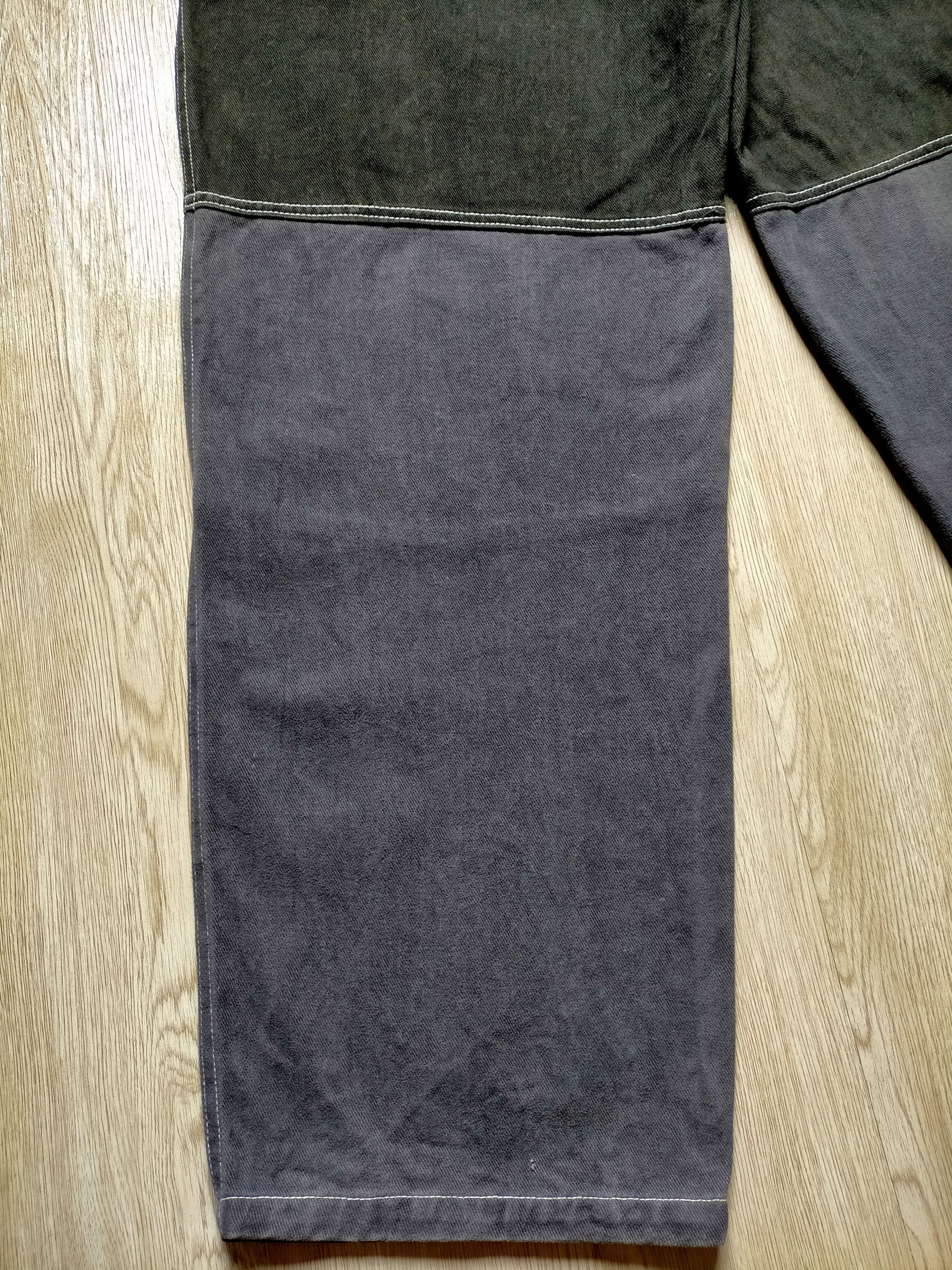 JNCO × Japanese Brand Barrel Roll Baggy Black Embroidered Hip Hop Style Size US 32 / EU 48 - 12 Thumbnail