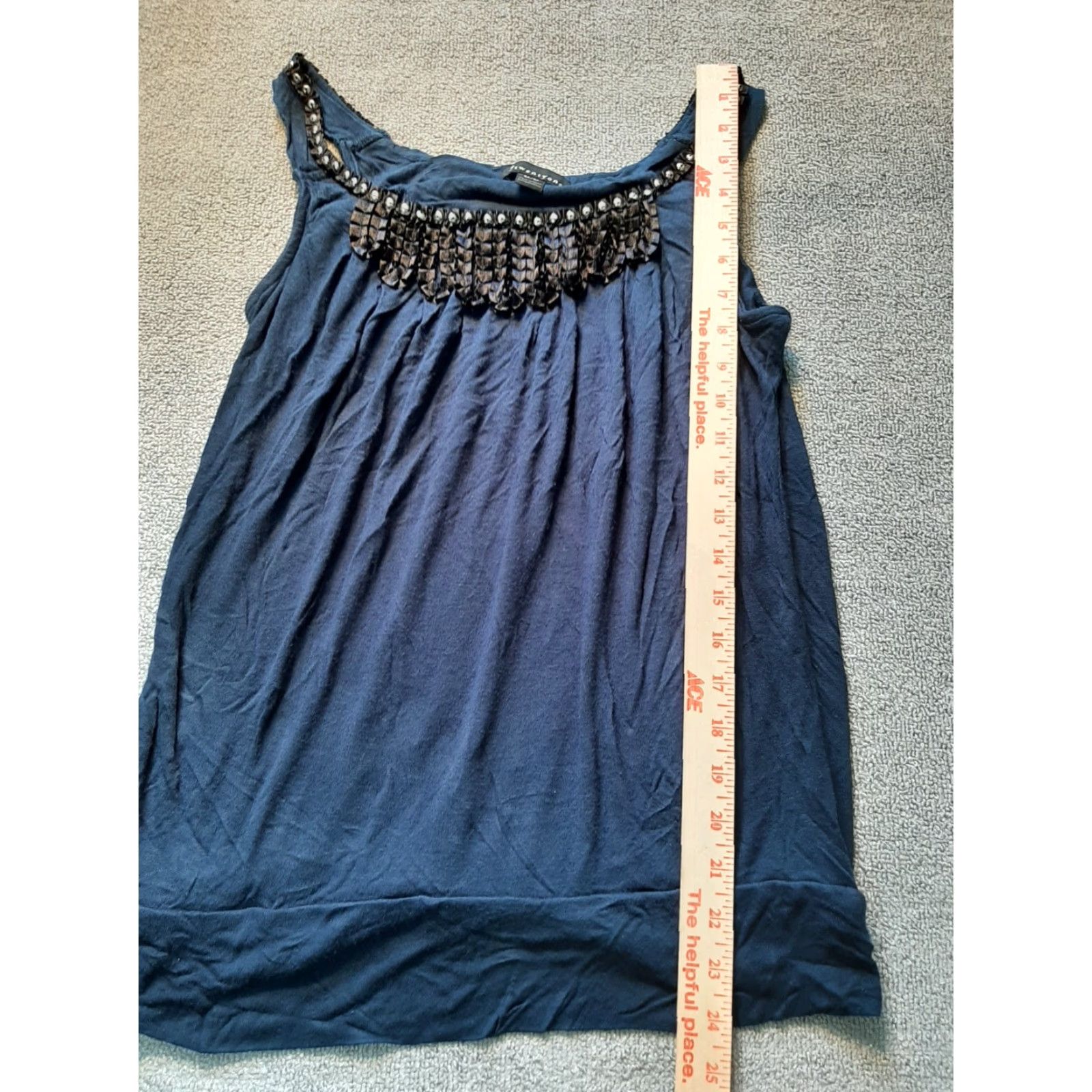 Vintage TWENTY ONE Women's Top Tank Shirt Medium M Blue Sleeveless Size M / US 6-8 / IT 42-44 - 3 Thumbnail