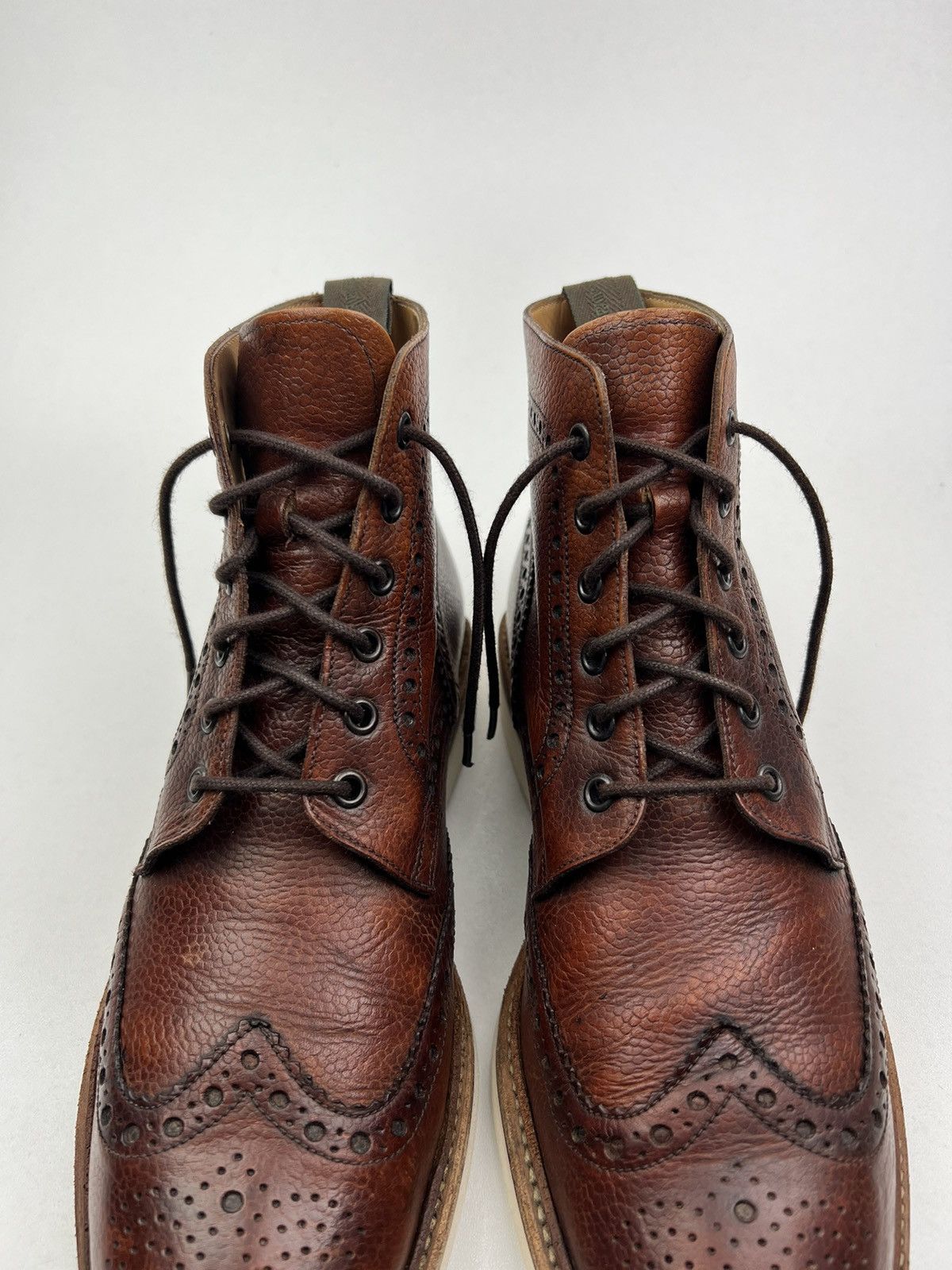 Loake LOAKE Brogues Leather Boots MAMBA Wingtip Brown Men’s Size US 8.5 / EU 41-42 - 5 Thumbnail