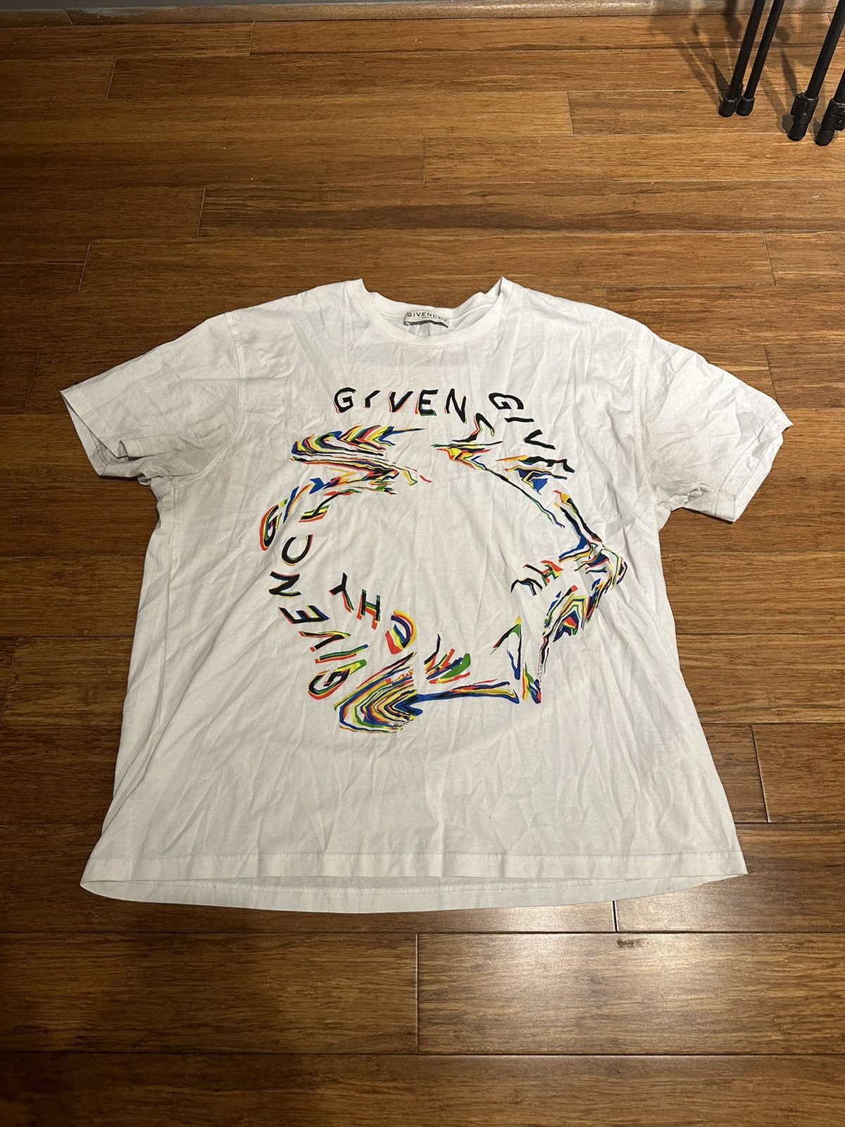 image of Givenchy Logo Tee in White, Men's (Size 2XL)