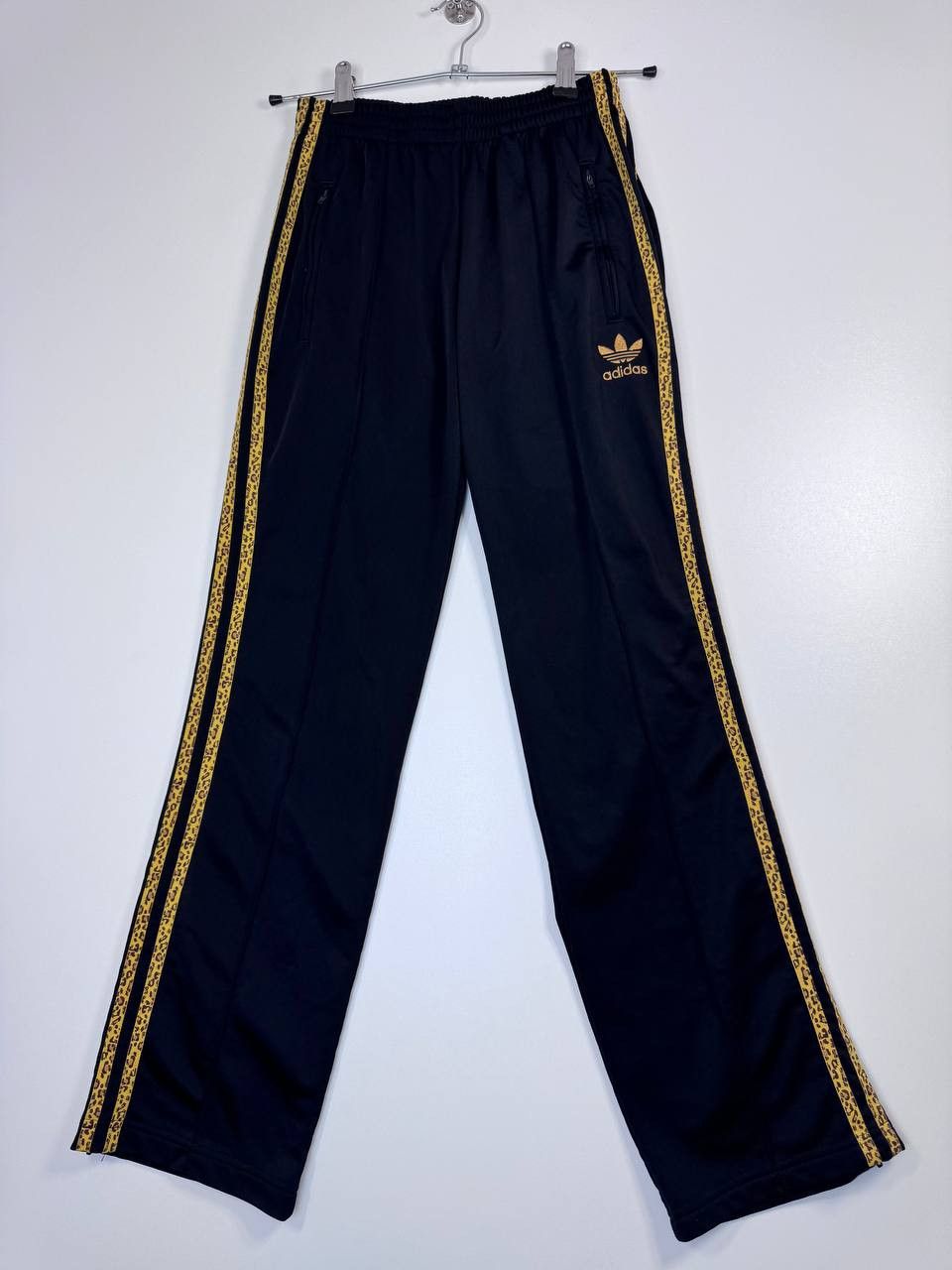 Adidas Adidas Originals Track Pants Black Gold Leopard Women XS Size 29" - 1 Thumbnail