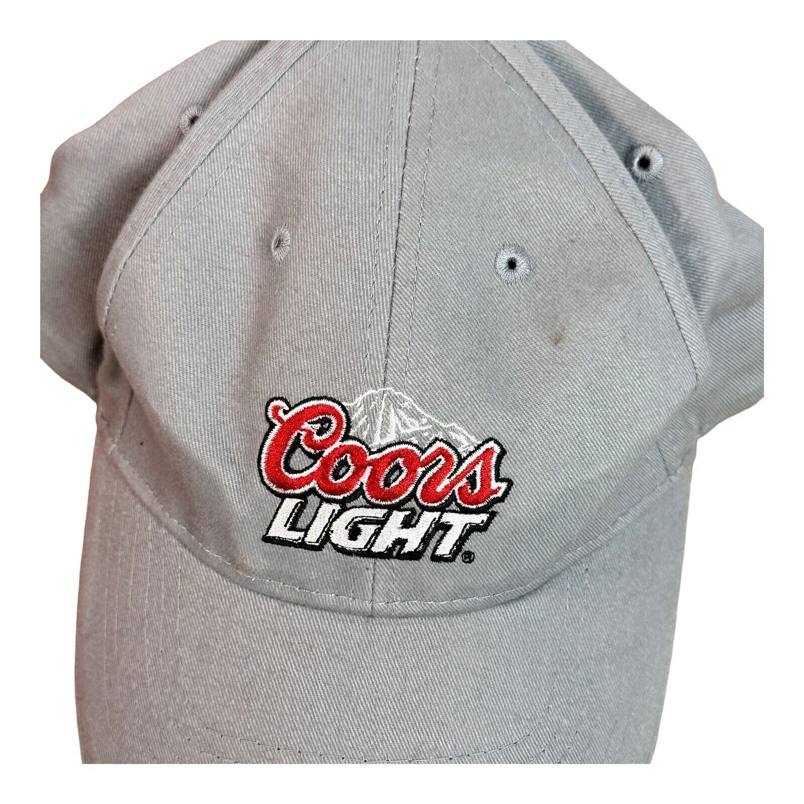 Other Coors Light Hat Cap Strapback Gray Red Embroidered Adjustabl Size ONE SIZE - 3 Thumbnail