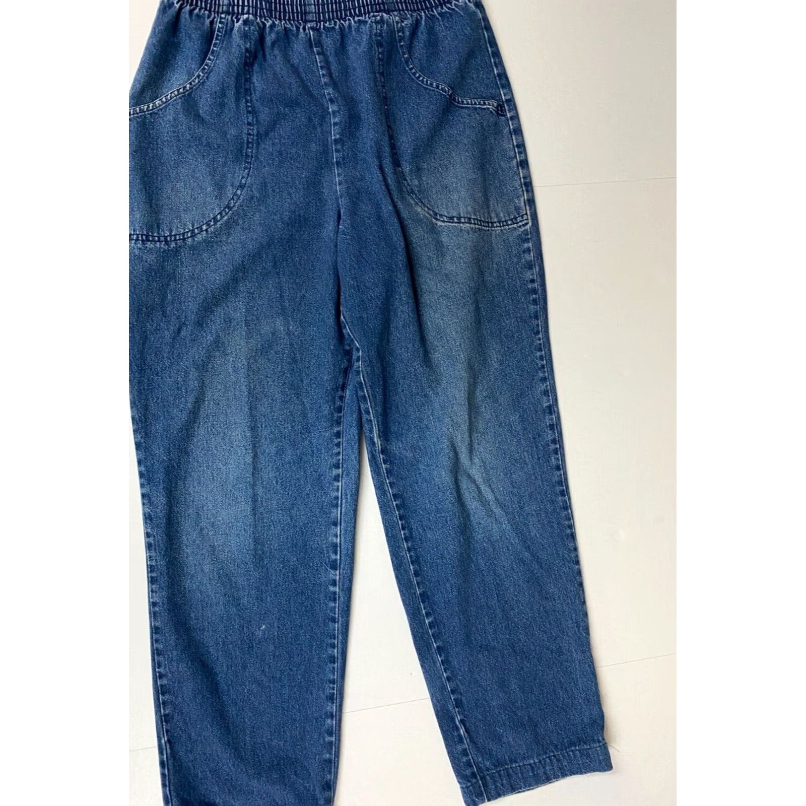 Vintage Sag Harbor Jeans 30x29 Blue Denim Straight Zip Pockets Womens Regular 30 in Inseam 29 in Retro Modern USA Designer Size 30" / US 8 / IT 44 - 6 Thumbnail