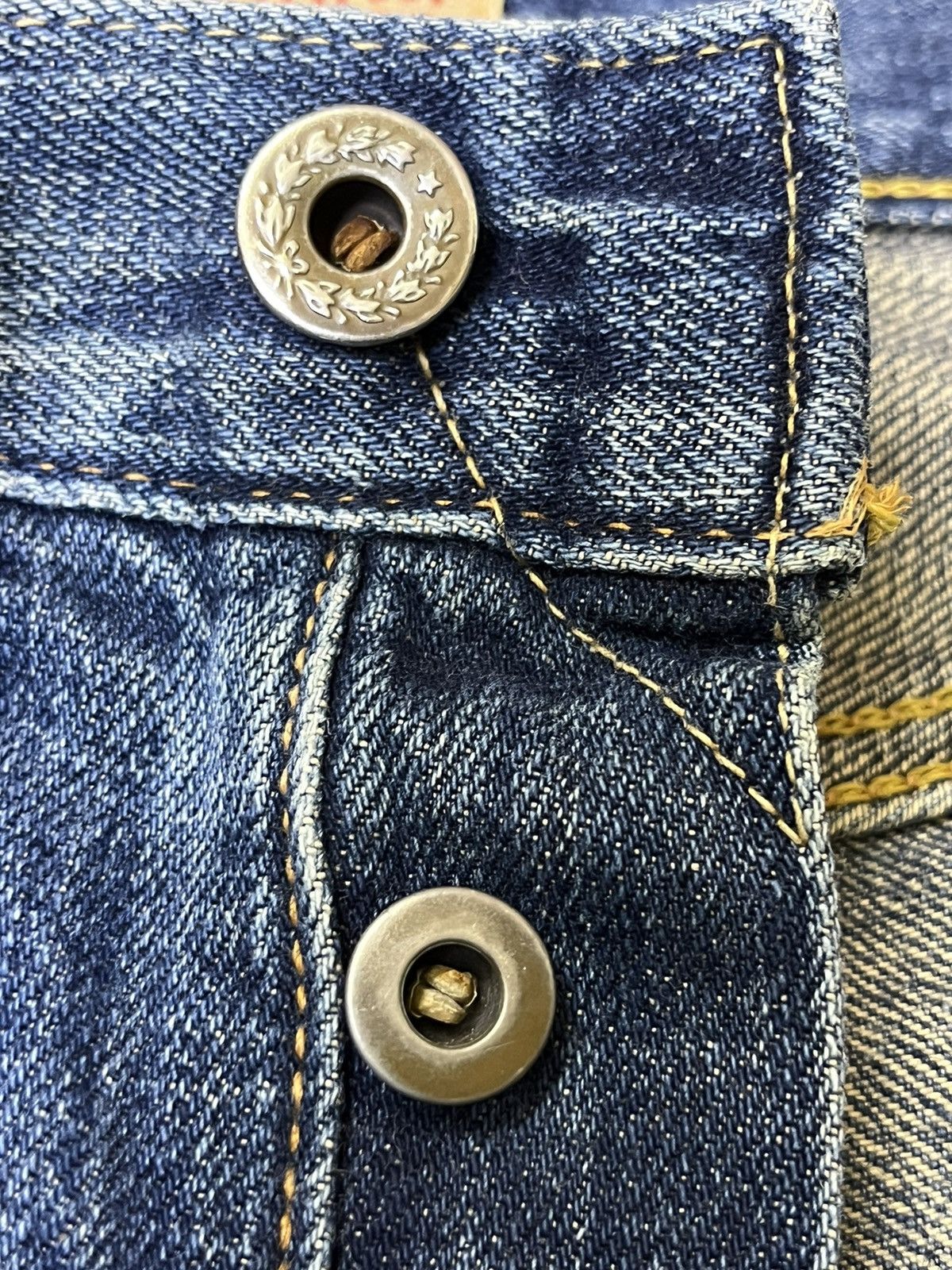 Edwin VINTAGE EDWIN 505SX-R DISTRESSED REDLINE SELVEDGE JEANS Size US 33 - 10 Thumbnail