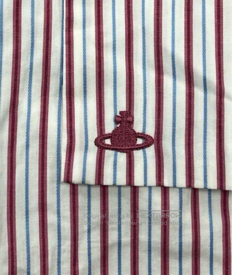 Vivienne Westwood Vivienne Westwood Bow pink and blue striped short-sleeve s Size M / US 6-8 / IT 42-44 - 6 Thumbnail