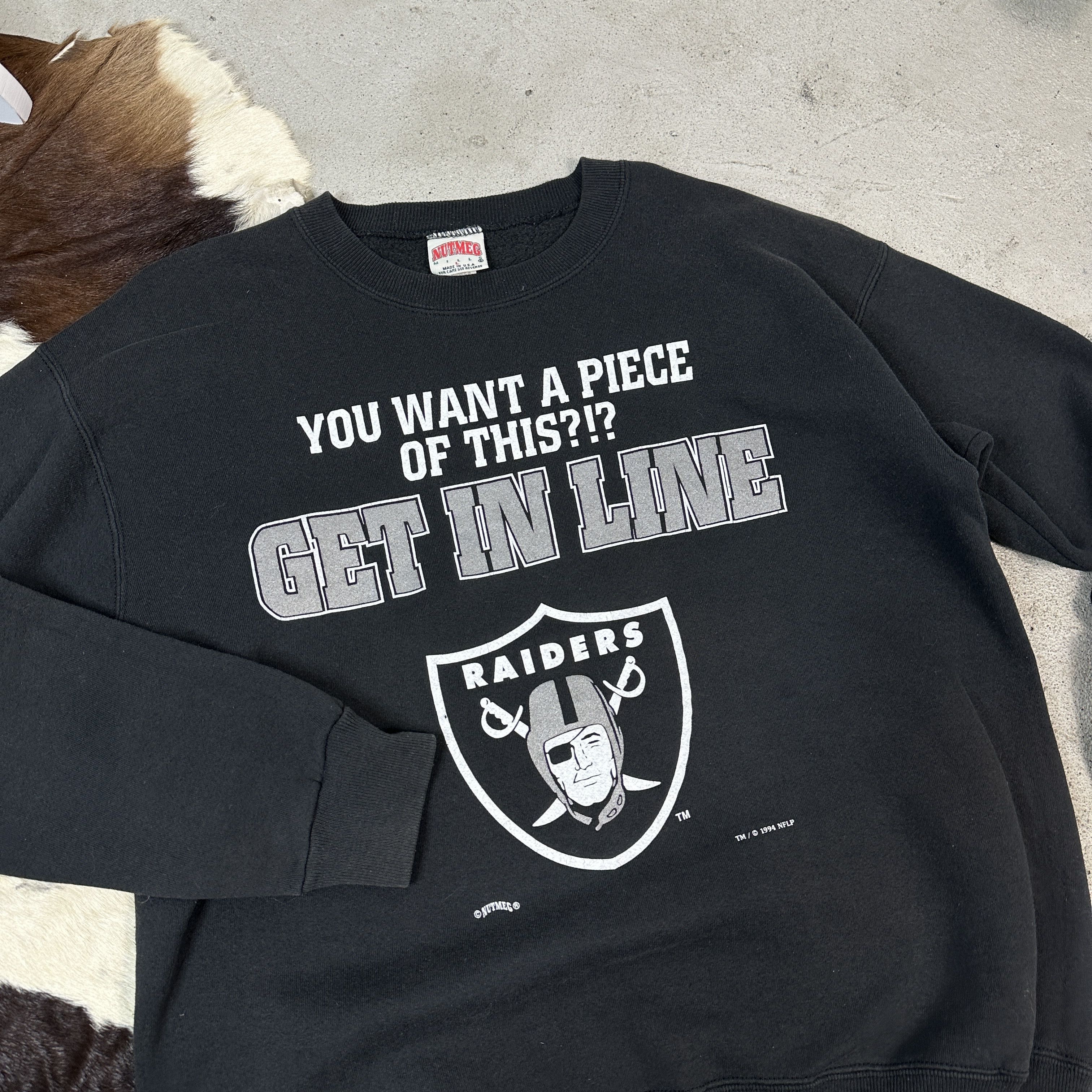 NFL × Vintage Vintage NFL Raiders 90s Sweatshirt Size US L / EU 52-54 / 3 - 4 Thumbnail