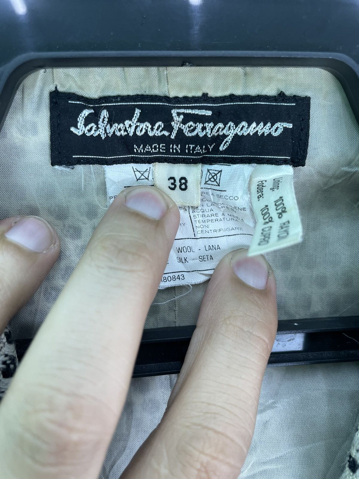 Salvatore Ferragamo Vtg 90s Salvatore Ferragamo tweed blazer jacket Size XS / US 0-2 / IT 36-38 - 5 Thumbnail