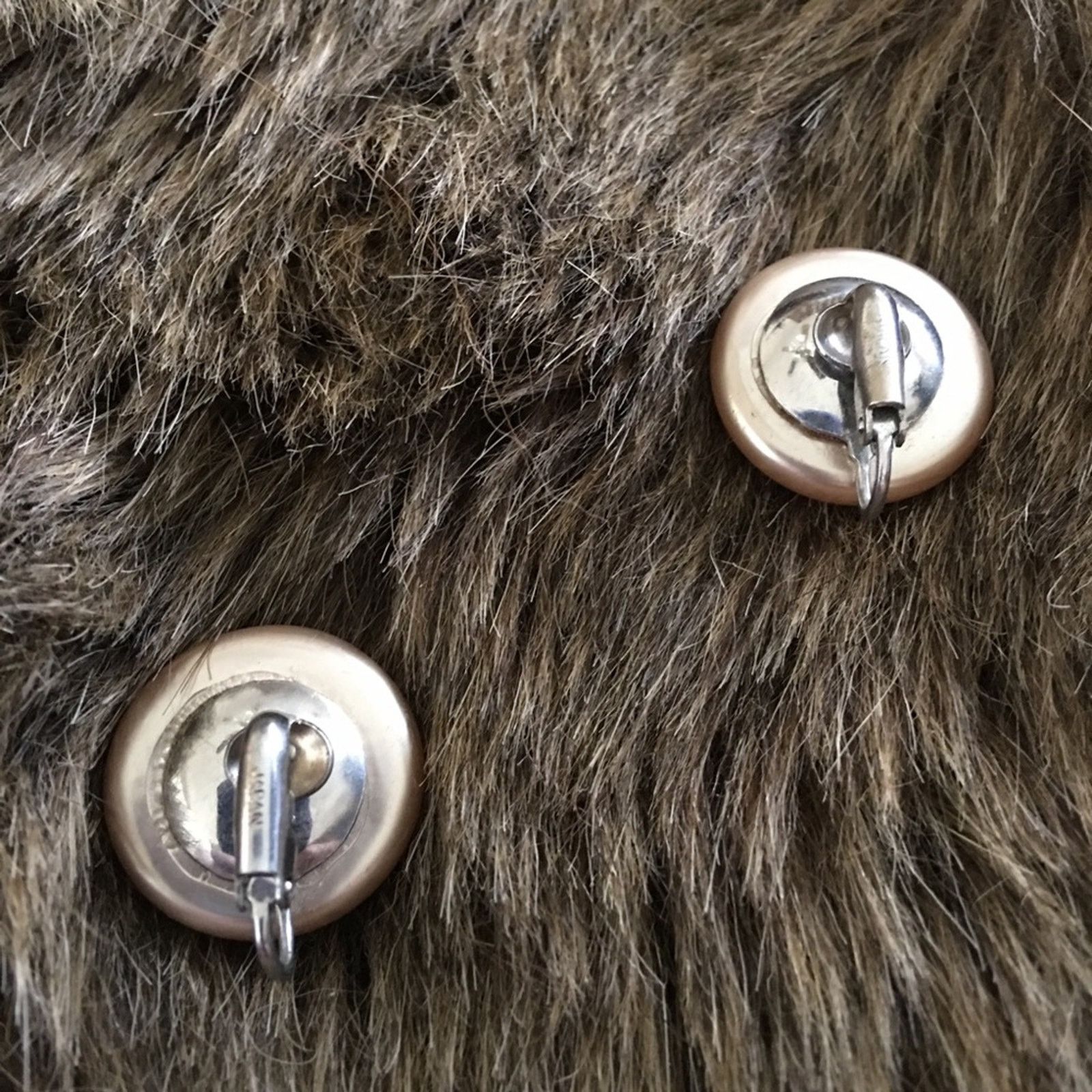 Vintage Vintage 70s light blush button pearl clip earrings Size ONE SIZE - 4 Thumbnail