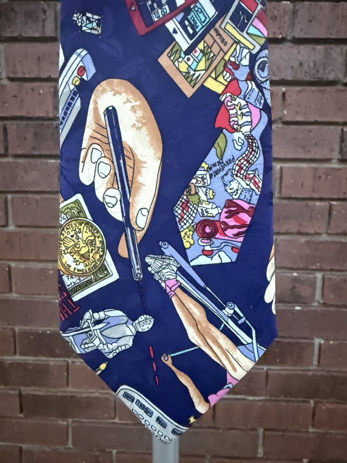 Nicole Miller Vintage Nicole Miller Novelty Neck Tie Sharper Image Silk Size ONE SIZE - 3 Thumbnail