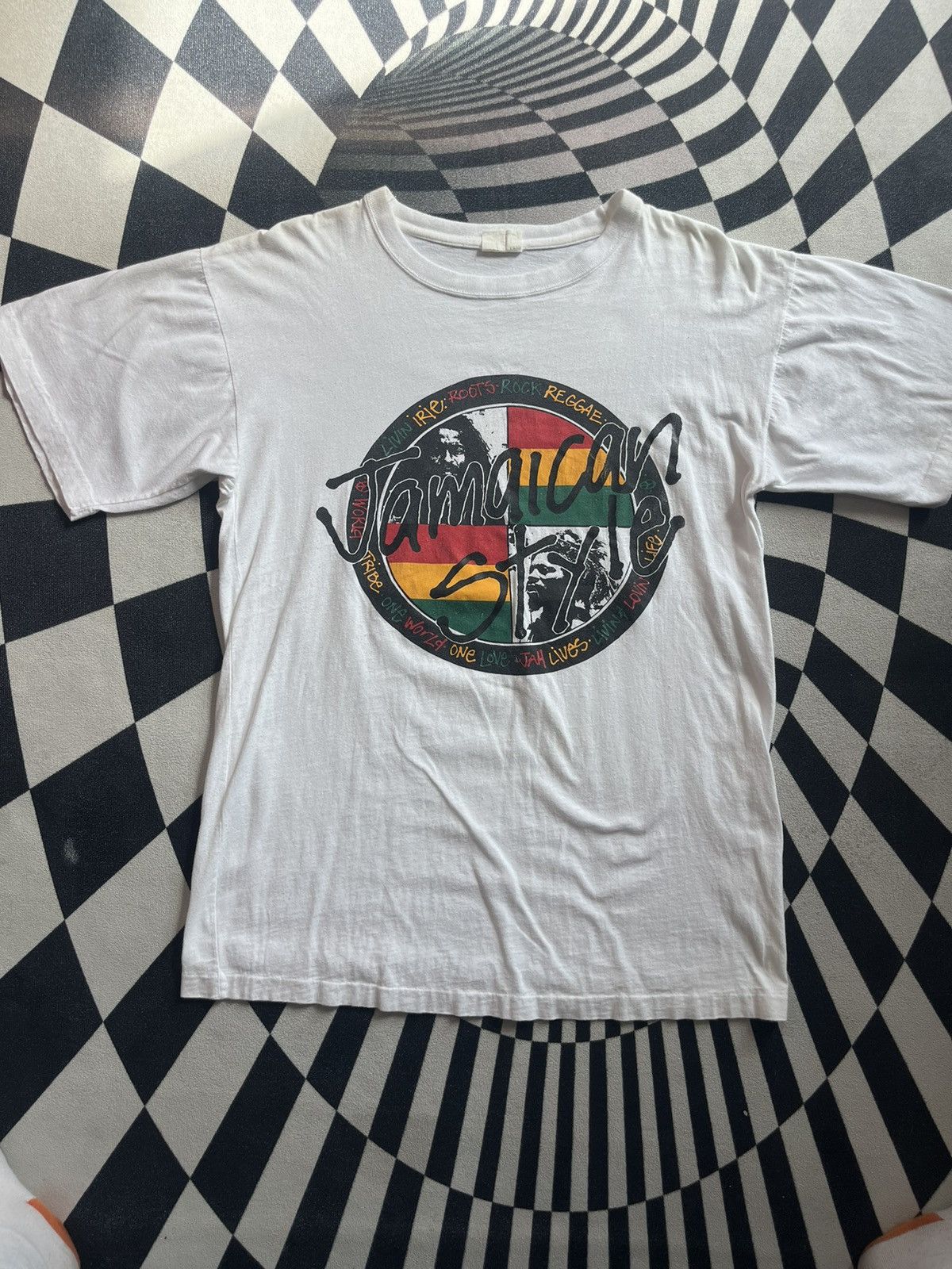 Band Tees Vintage Jamaican Style Reggae Peace Art work 90’s Tshirt Size US L / EU 52-54 / 3 - 3 Thumbnail