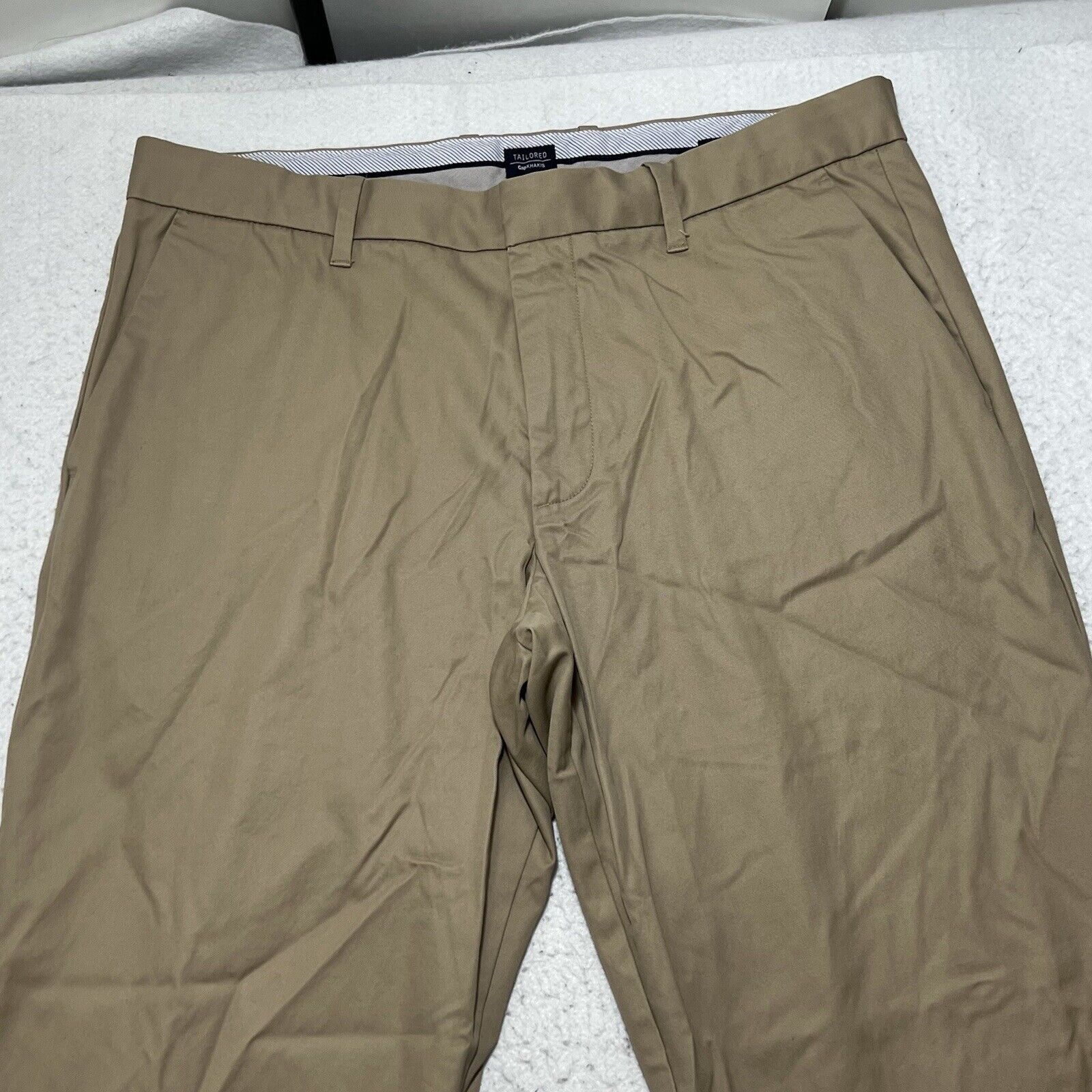 Gap GAP 34x29 Khaki Flat Front Pants Tan Brown Workwear Slacks Size US 34 / EU 50 - 2 Thumbnail