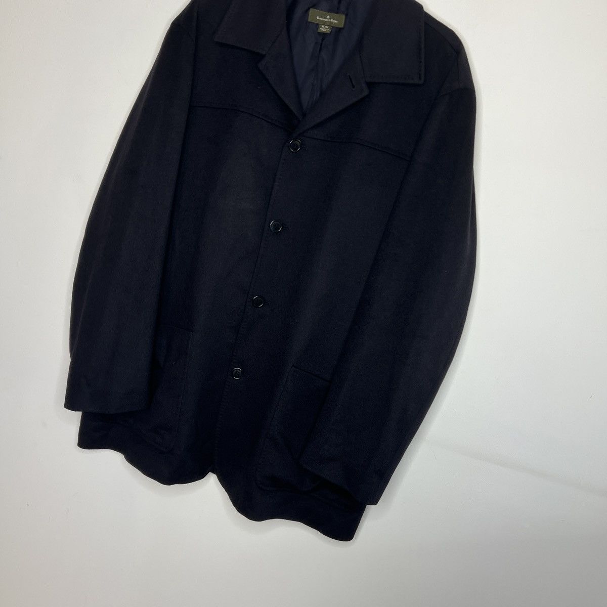 Ermenegildo Zegna Ermenegildo Zenga Men's 100% Pure Cashmere Coat Navy Size US L / EU 52-54 / 3 - 2 Thumbnail