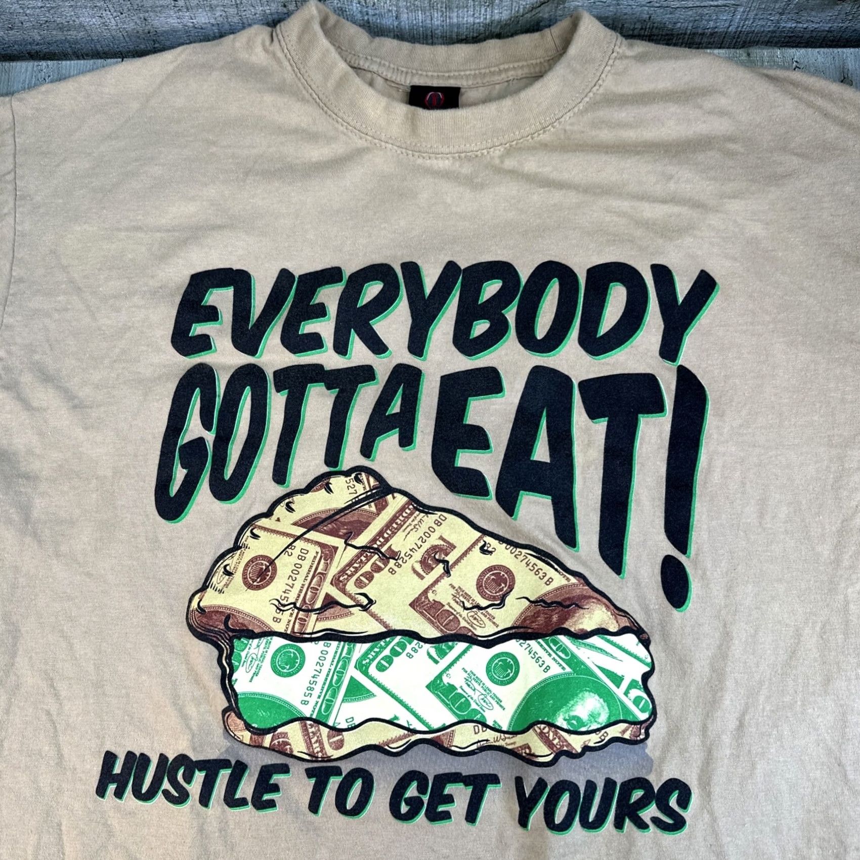 Vintage Iced Out Everybody Gotta Eat T Shirt XXL Men Black Size US XL / EU 56 / 4 - 2 Thumbnail
