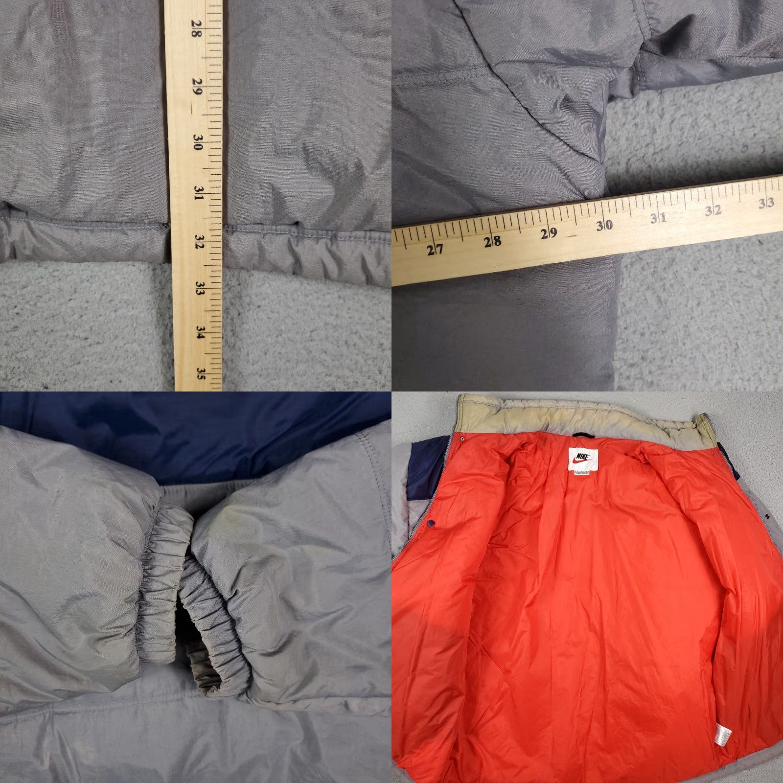 Nike VINTAGE Nike Air Gray Blue Puffer Jacket Mens XL Full Zip Insulated Windproof 90s Sports Size US XL / EU 56 / 4 - 8 Thumbnail