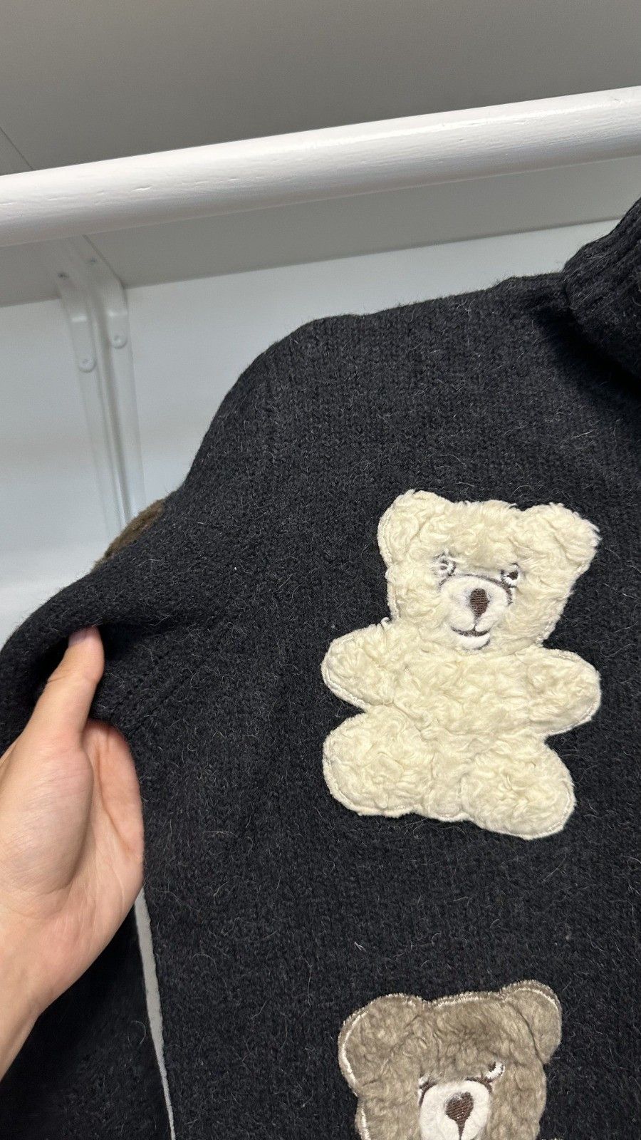 Moschino Archival Moschino Couture 90s Runway Teddy Bear Knit Sweater Size US XS / EU 42 / 0 - 3 Thumbnail