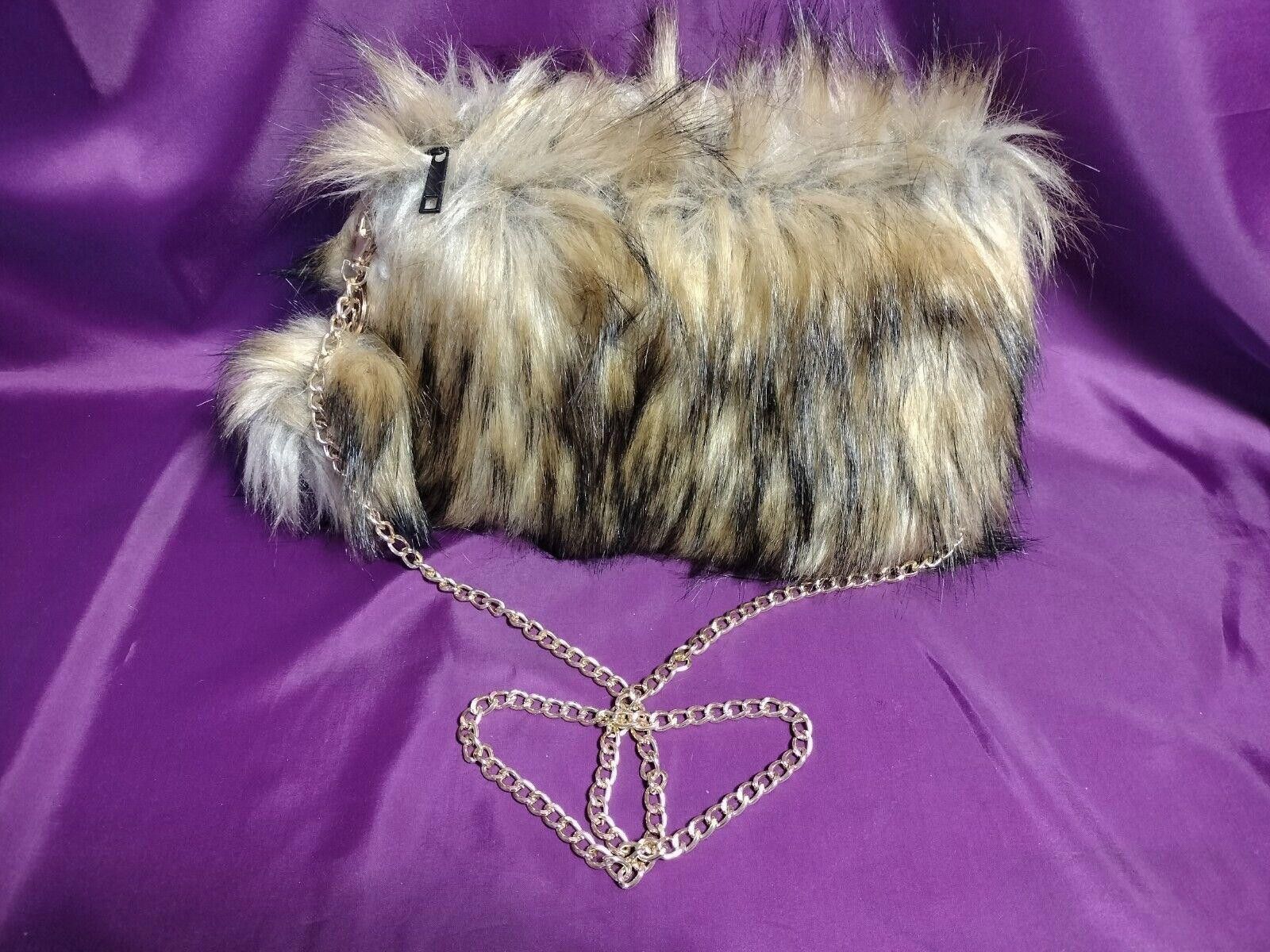 Designer Dog Style Faux Fur Purse Size ONE SIZE - 1 Thumbnail