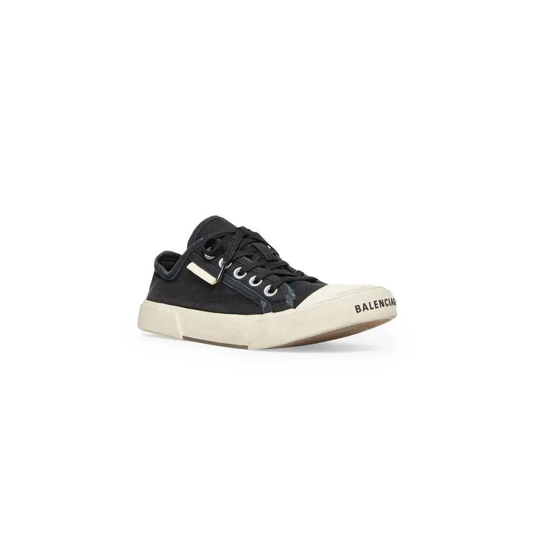 Balenciaga o1bcso1str0925 Paris Low Top Sneakers in Black/White Size US 8 / IT 38 - 2 Thumbnail