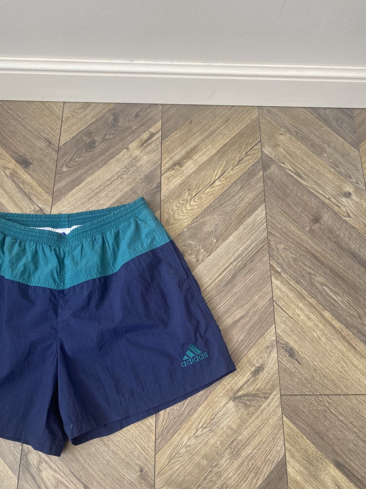 Adidas × Vintage Vintage Adidas Navy Blue Swimwear Swimming Trunks Shorts Size US 31 - 7 Thumbnail