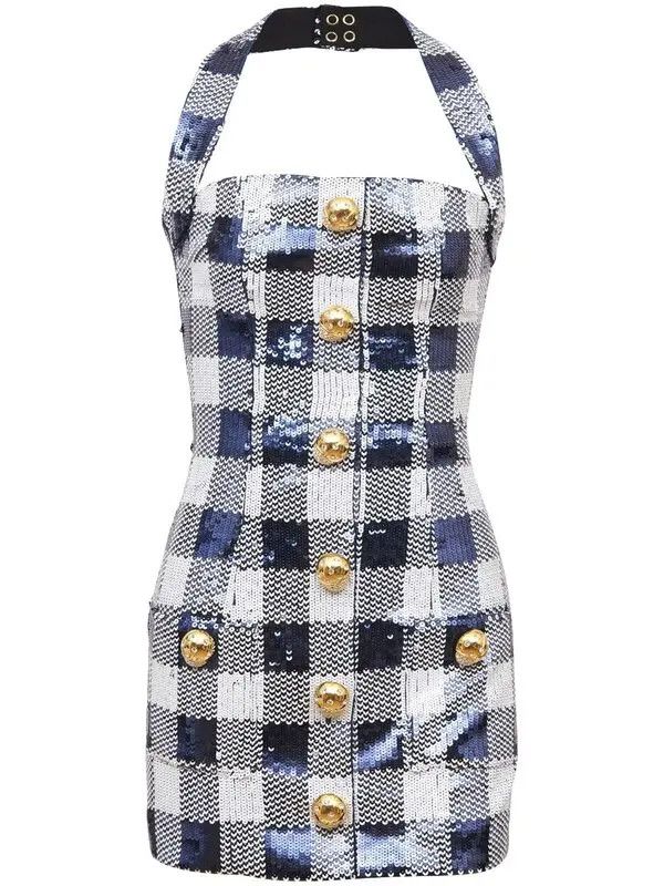 o1s1wg110725 Sequin Embellished Mini Dress in Multicolor