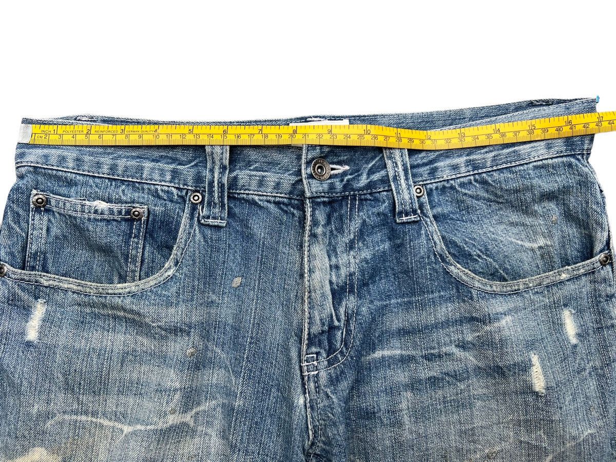 Japanese Brand Nylaus Japan Distressed Lowrise Flare Denim Jeans 34x31 Size US 34 / EU 50 - 10 Thumbnail