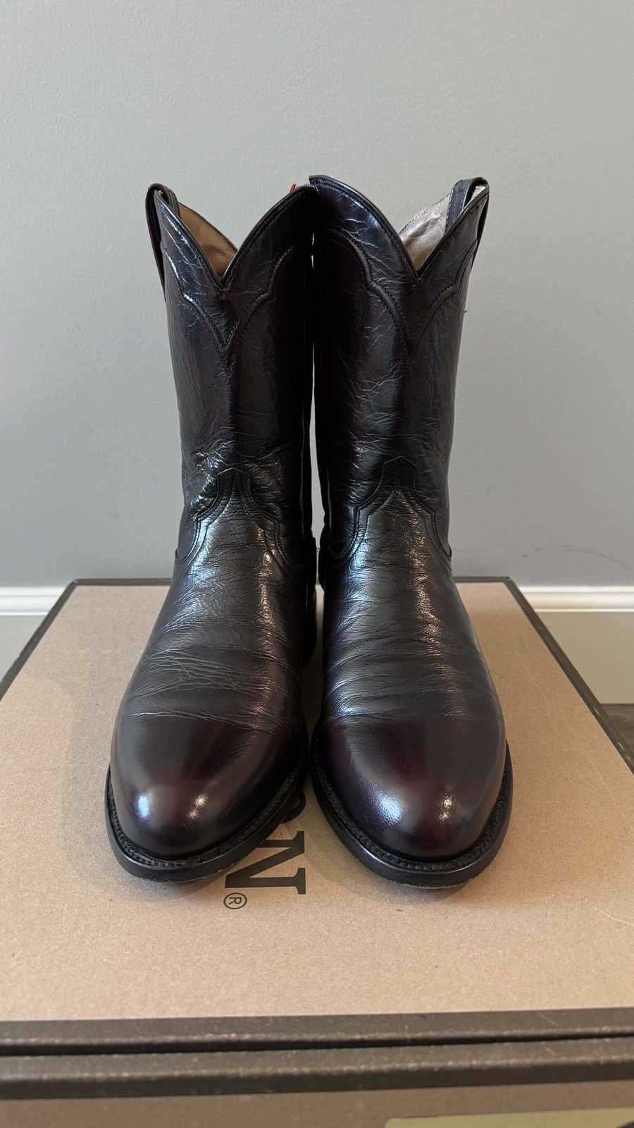Stetson Stetson Cash Zip Roper Black Cherry Cowboy Boots Sz 9.5D Size US 9.5 / EU 42-43 - 2 Thumbnail