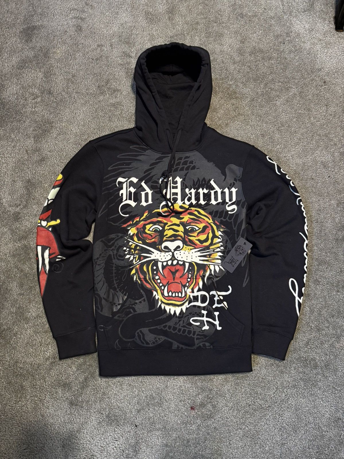Ed Hardy Mens Hoodie Ed Hardy Black Size US S / EU 44-46 / 1 - 6 Thumbnail