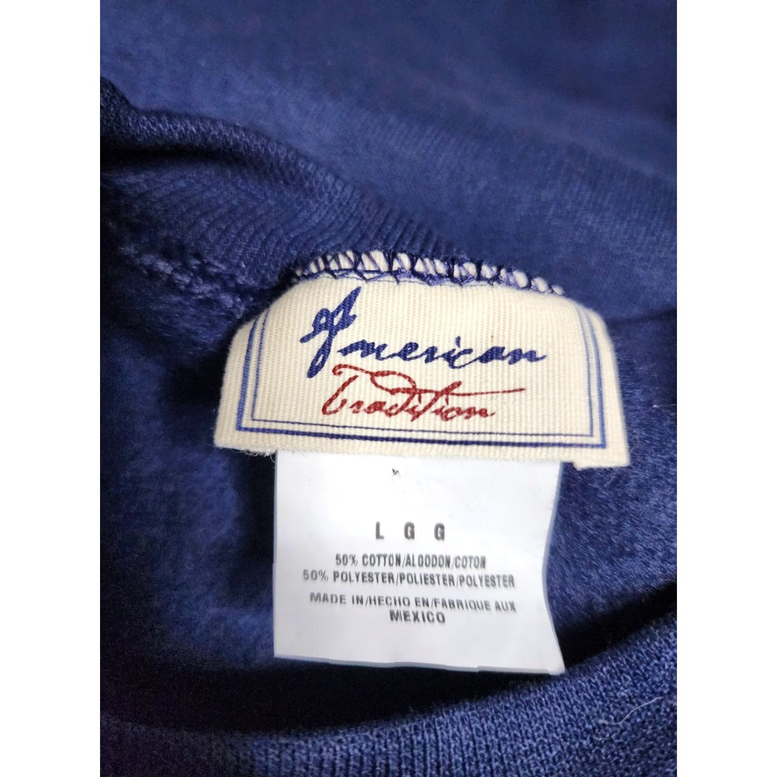Vintage Vintage American Tradition Mens Sweatshirt L Blue Deer Hunting 90s Logo Graphic Pullover Size US L / EU 52-54 / 3 - 4 Thumbnail