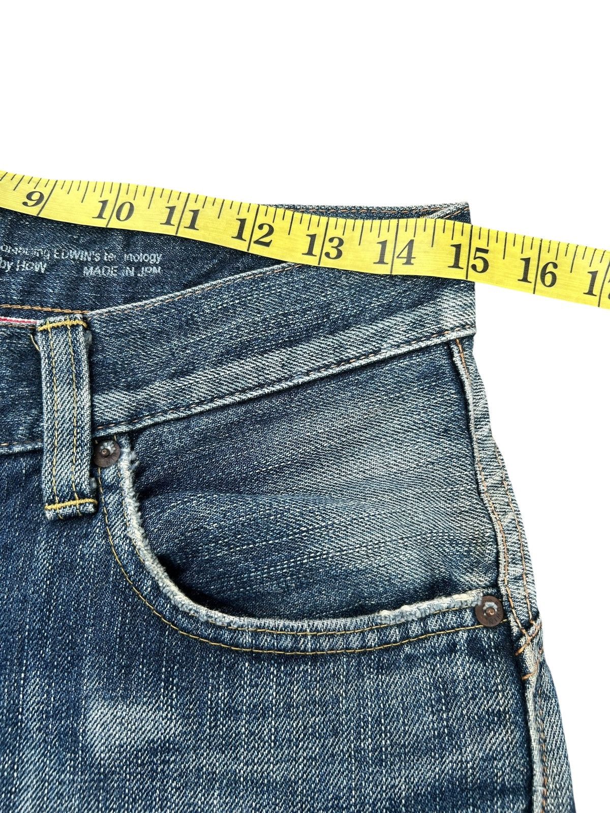 Kapital Vintage Edwin 505 Half Selvedge Distressed Dirty Denim Jeans Size US 30 / EU 46 - 17 Thumbnail