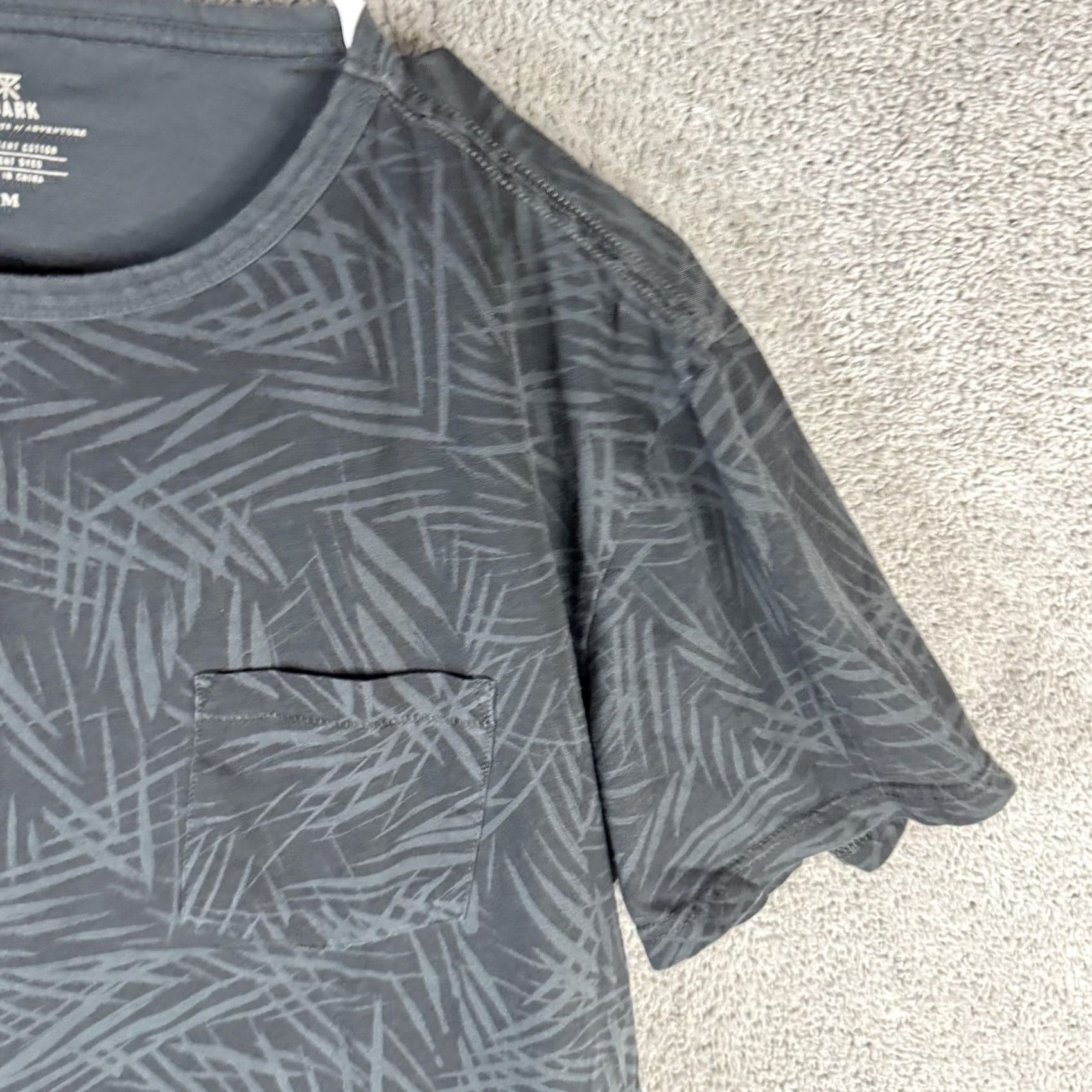 Roark Roark Mens T-Shirt Short Sleeve Crew Neck Pocket Geometric Print Gray M Shirt Casual Size US M / EU 48-50 / 2 - 3 Thumbnail