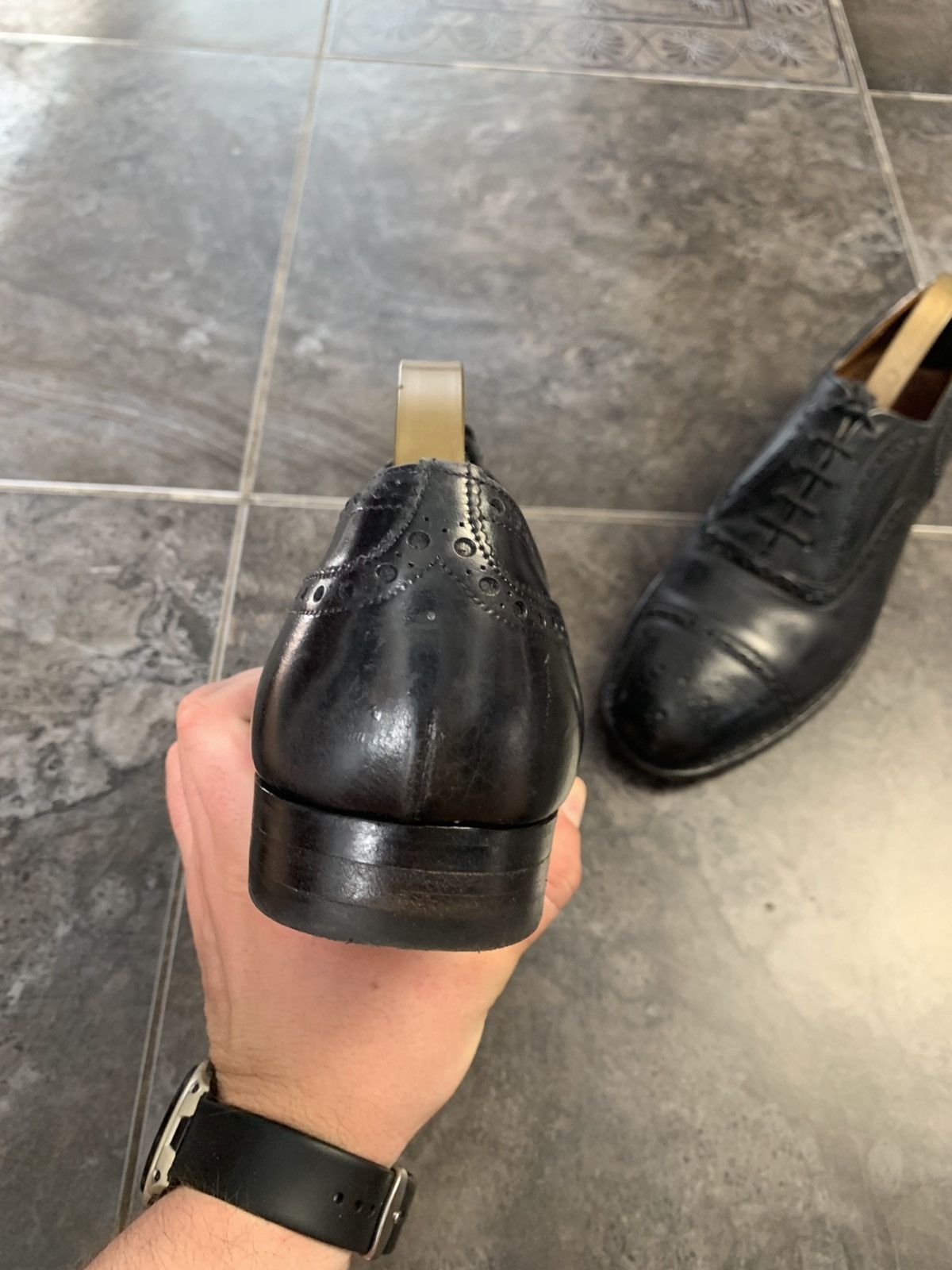 Church's × Vintage Churches Diplomat black leather Oxford brogue shoes Size US 9.5 / EU 42-43 - 6 Thumbnail