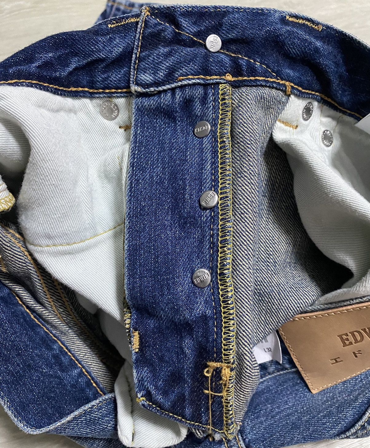 Edwin Edwin ED-80 Rainbow Selvedge Washed Patchwork Torn Denim Size US 28 / EU 44 - 20 Thumbnail