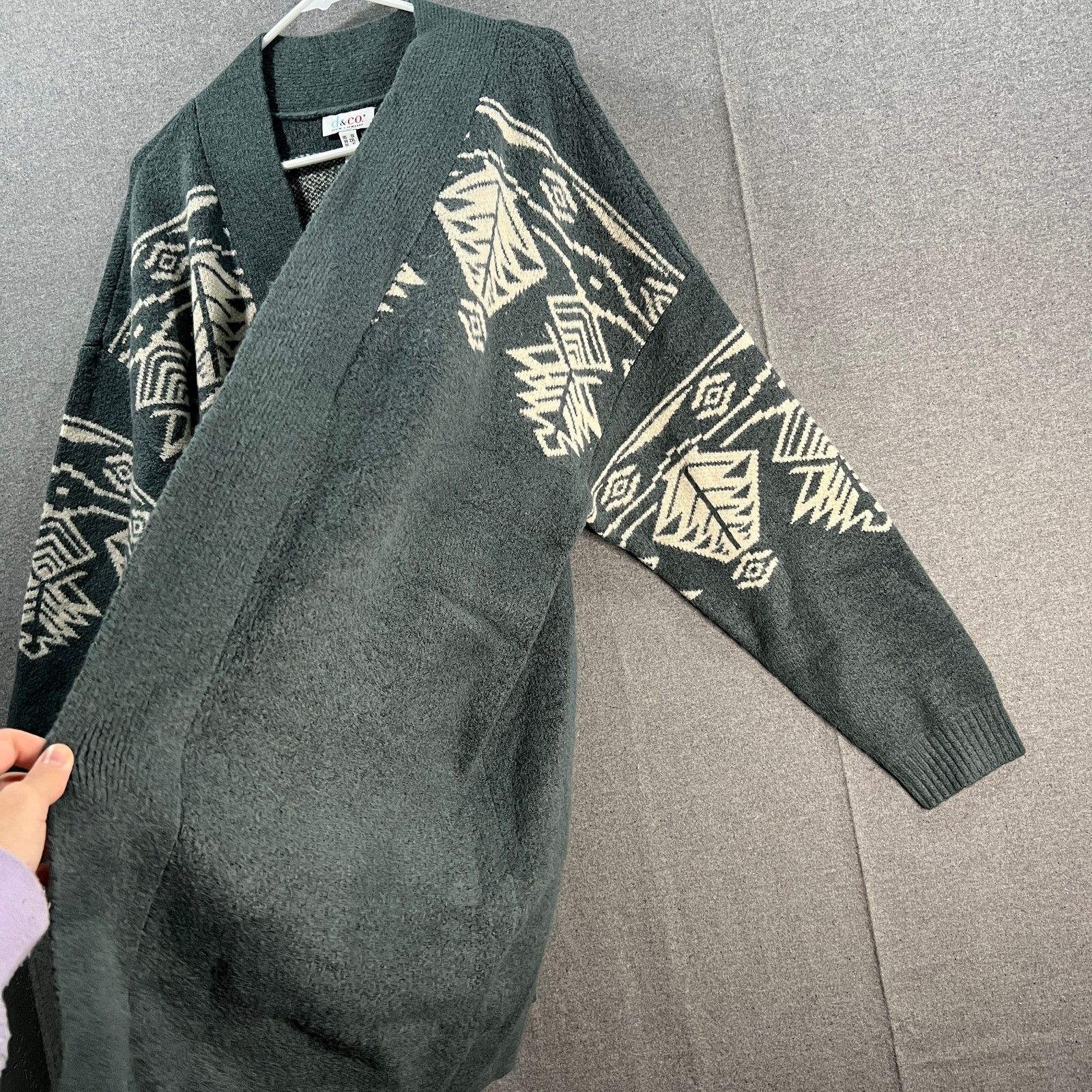 Denim & Co. Denim & Co. Open Front Cardigan With Fair Isle Size XL / US 12-14 / IT 48-50 - 6 Thumbnail