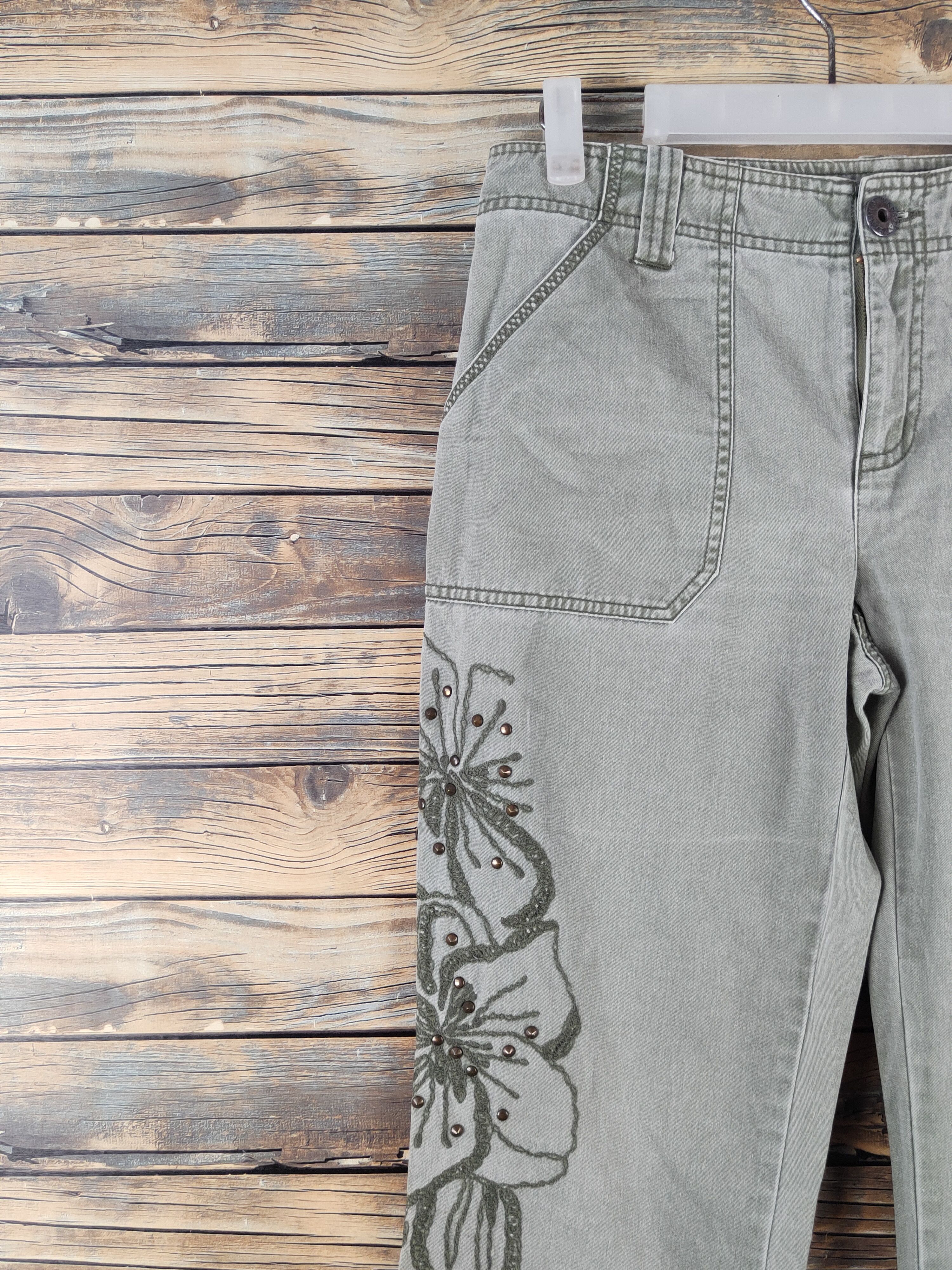 Japanese Brand DL Tint Green Faded Multipocket Casual Pants #962 Size 28" / US 6 / IT 42 - 3 Thumbnail