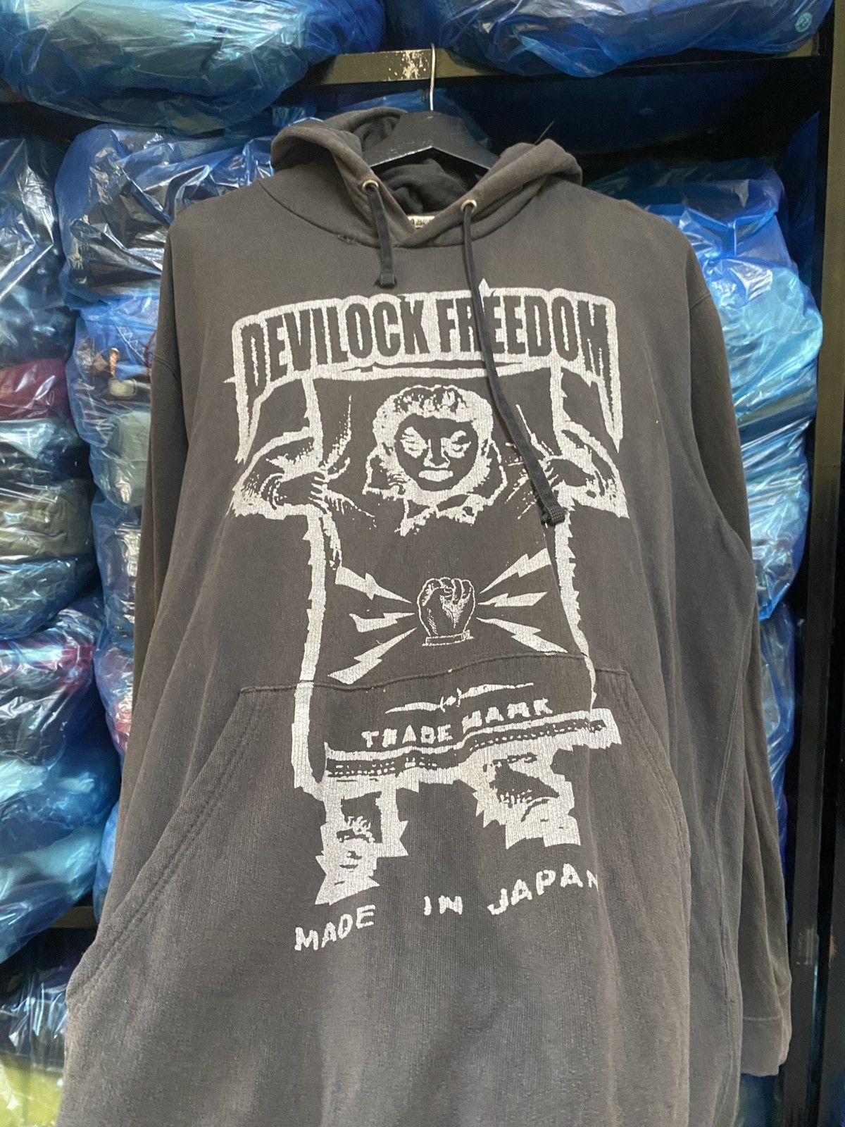 Devilock Devilock Freedom Vintage Black Hoodie Cotton Pullover Size US L / EU 52-54 / 3 - 4 Thumbnail