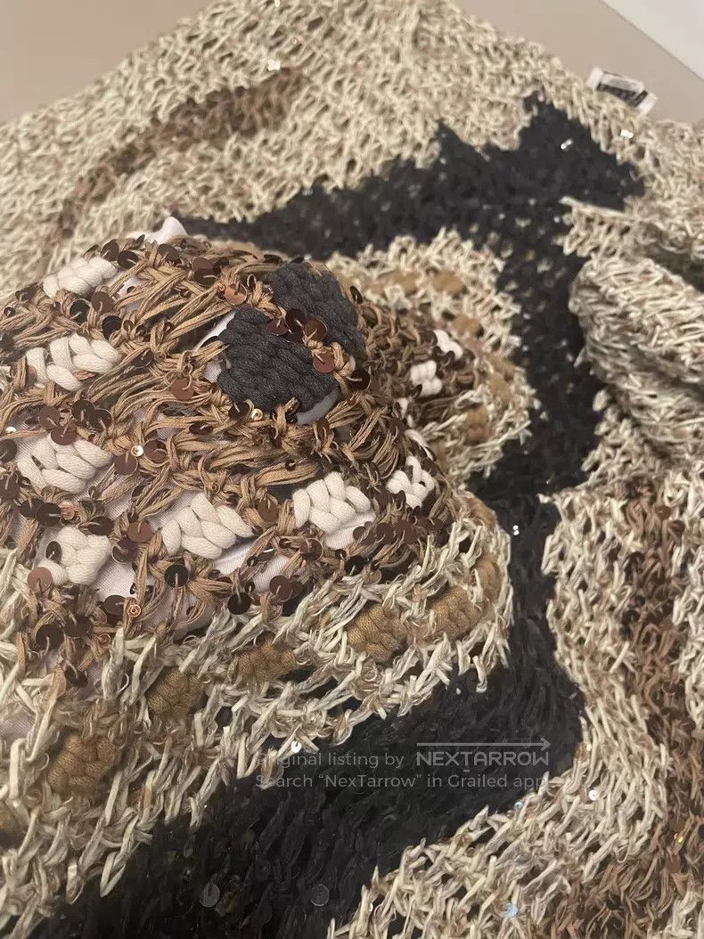 Brunello Cucinelli Brunello Cucinelli Beige mixed color sequin cotton and pol Size 3XL / US 20-22 - 8 Thumbnail
