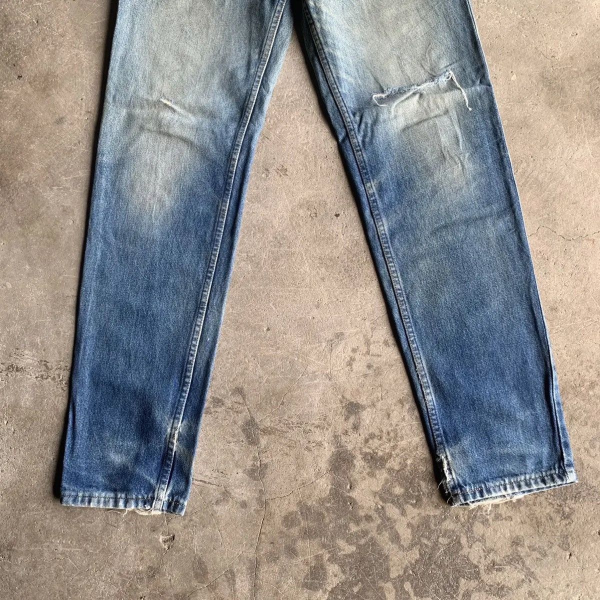 Edwin Vintage Edwin Distressed Jeans 30x31 BlueWash Ripped Denim Size US 30 / EU 46 - 3 Thumbnail