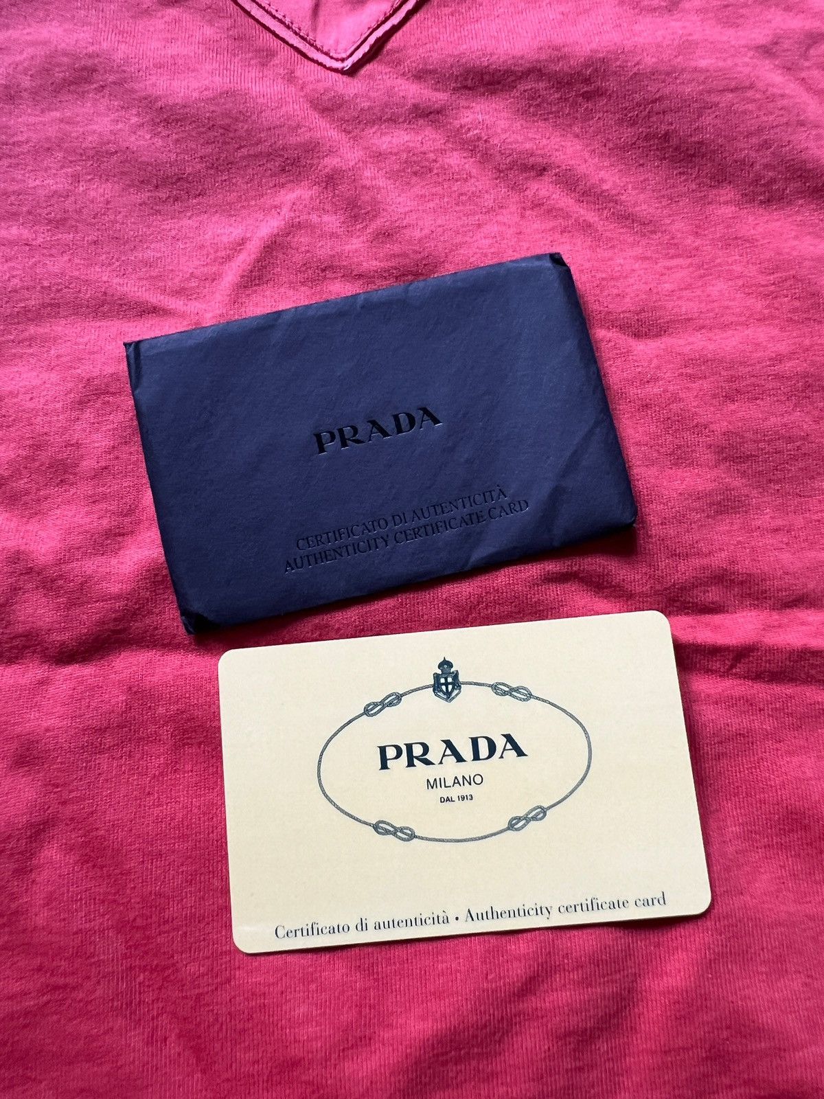 Prada Prada Chic White Red Fabric Tote Bag Size ONE SIZE - 8 Thumbnail