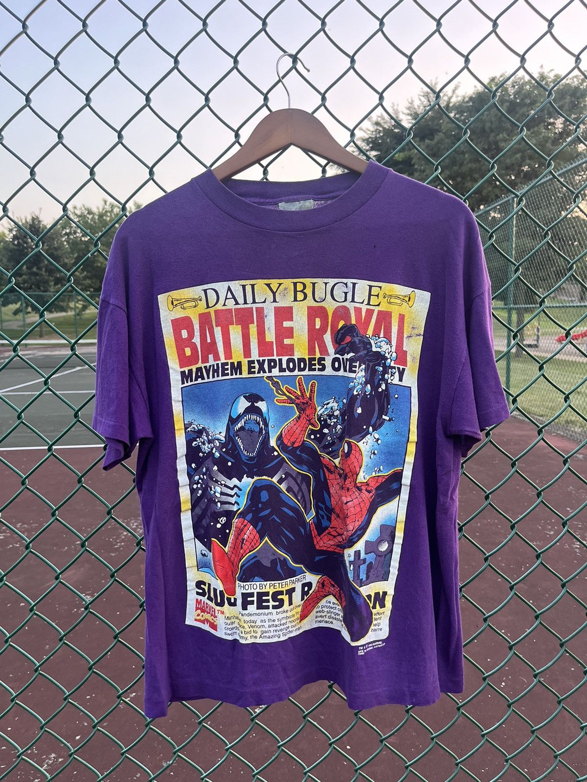 Marvel Comics × Vintage SUPER RARE Marvel Spider-Man t shirt Size US L / EU 52-54 / 3 - 1 Thumbnail