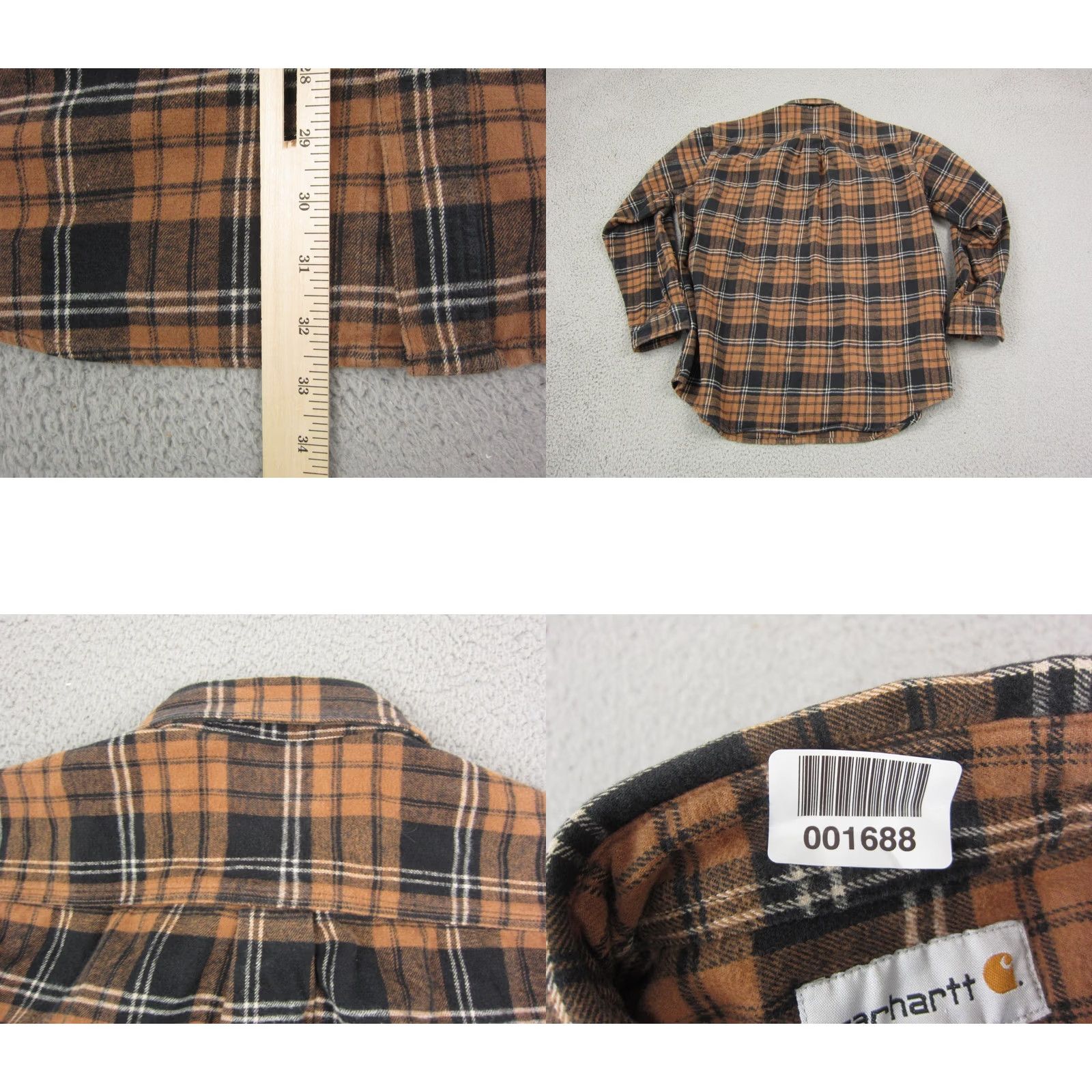 Carhartt Carhartt Shirt Mens XL Brown Black Plaid Flannel Workwear Size US XL / EU 56 / 4 - 8 Thumbnail