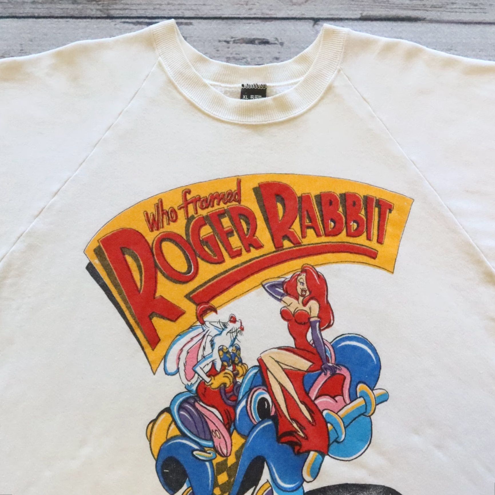 Disney VINTAGE Disney Who Framed Roger Rabbit Sweatshirt Shirt XL White Men Size US XL / EU 56 / 4 - 2 Thumbnail