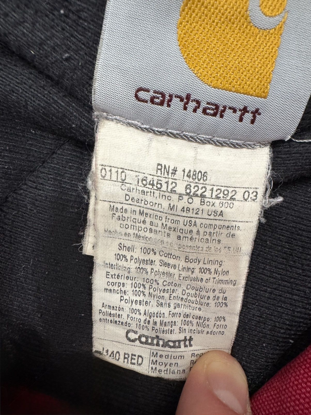 Carhartt Carhartt Active Jacket J140 RED usa vintage og Size US M / EU 48-50 / 2 - 5 Thumbnail
