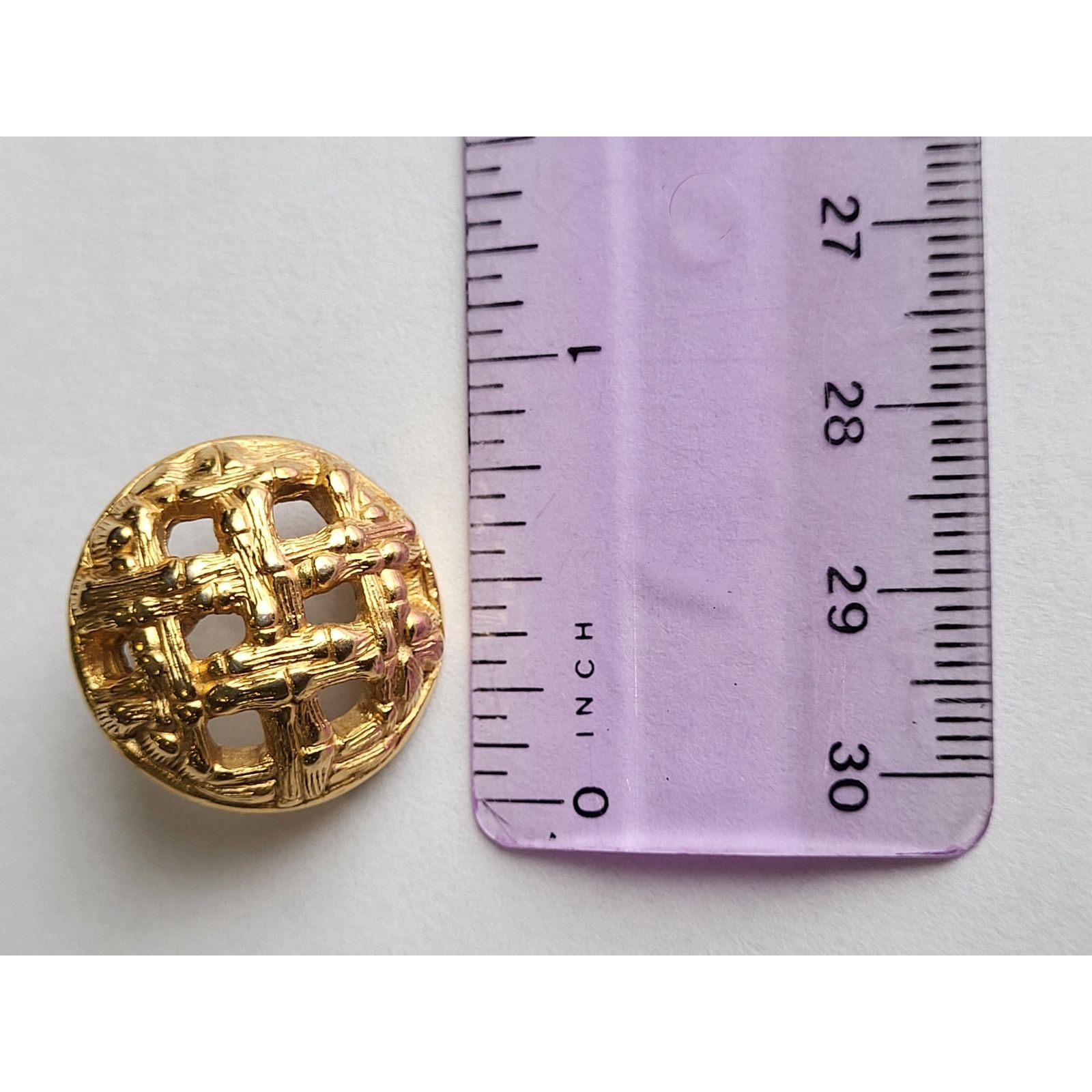 Monet Vintage Gold Monet Earrings Pierced Signed Basket Weave Size ONE SIZE - 7 Thumbnail
