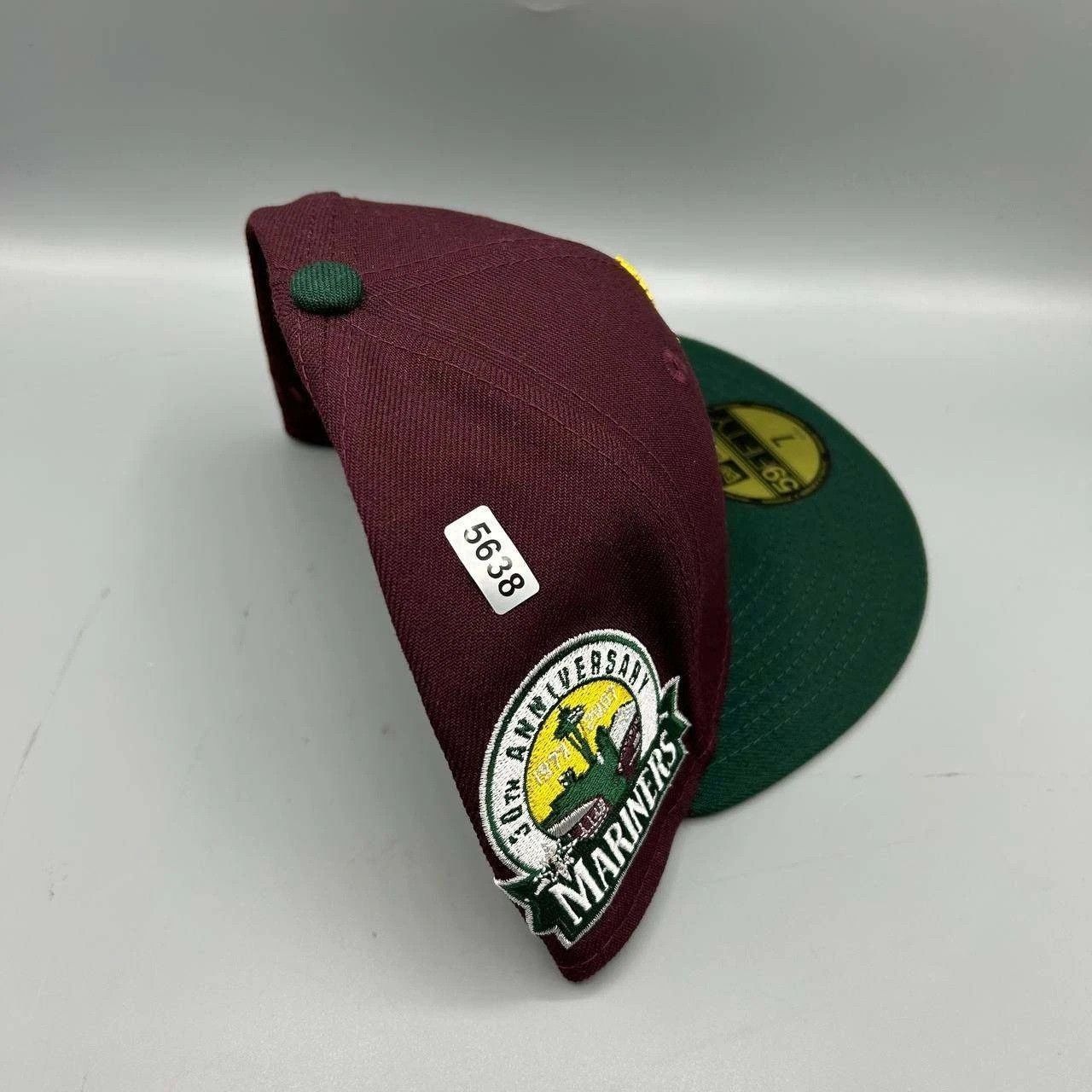 New Era Seattle Mariners Hat Men 7 Red Green MLB Fitted Cap New Size ONE SIZE - 9 Thumbnail