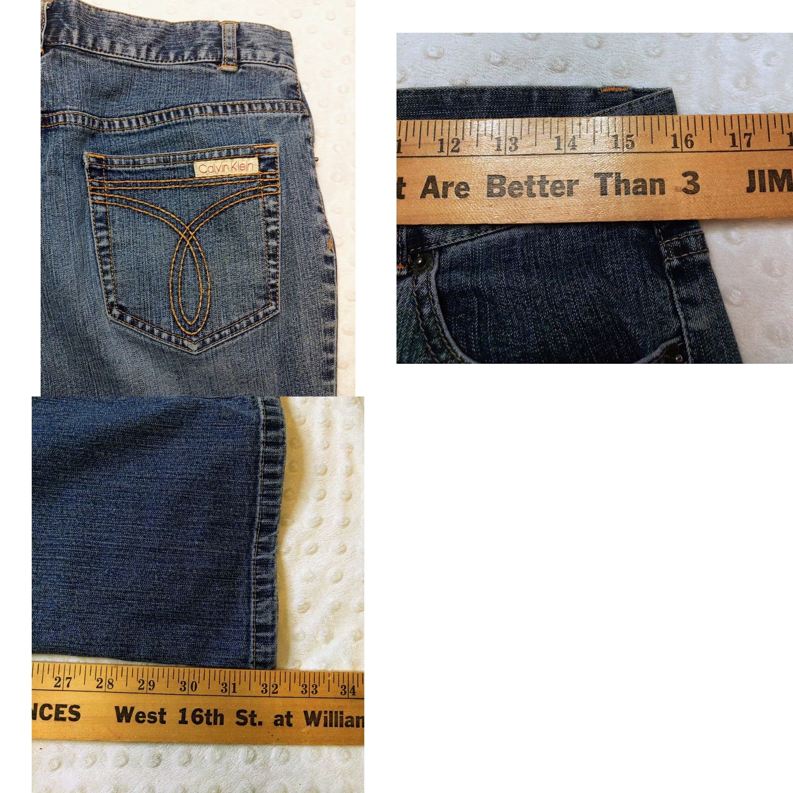 Calvin Klein VINTAGE Calvin Klein Womens Jeans 9 High Rise Straight Leg Blue Mom Jeans 80s 90s USA Mens Women Girls Boys? Size 30" / US 8 / IT 44 - 8 Thumbnail