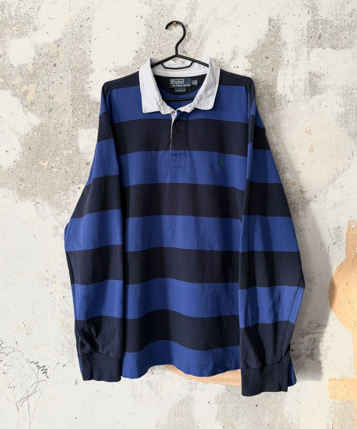 90S Vintage Polo Ralph Lauren Classic Striped Rugby T-Shirt